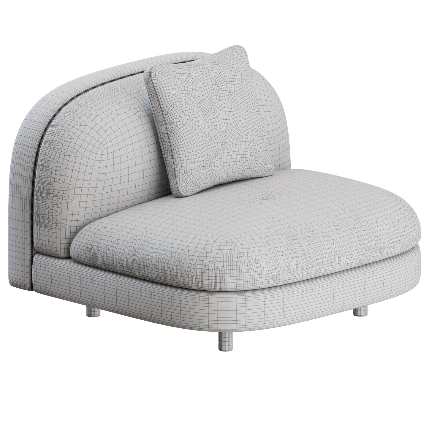 Gala Armchair by Living Divani 3D Model