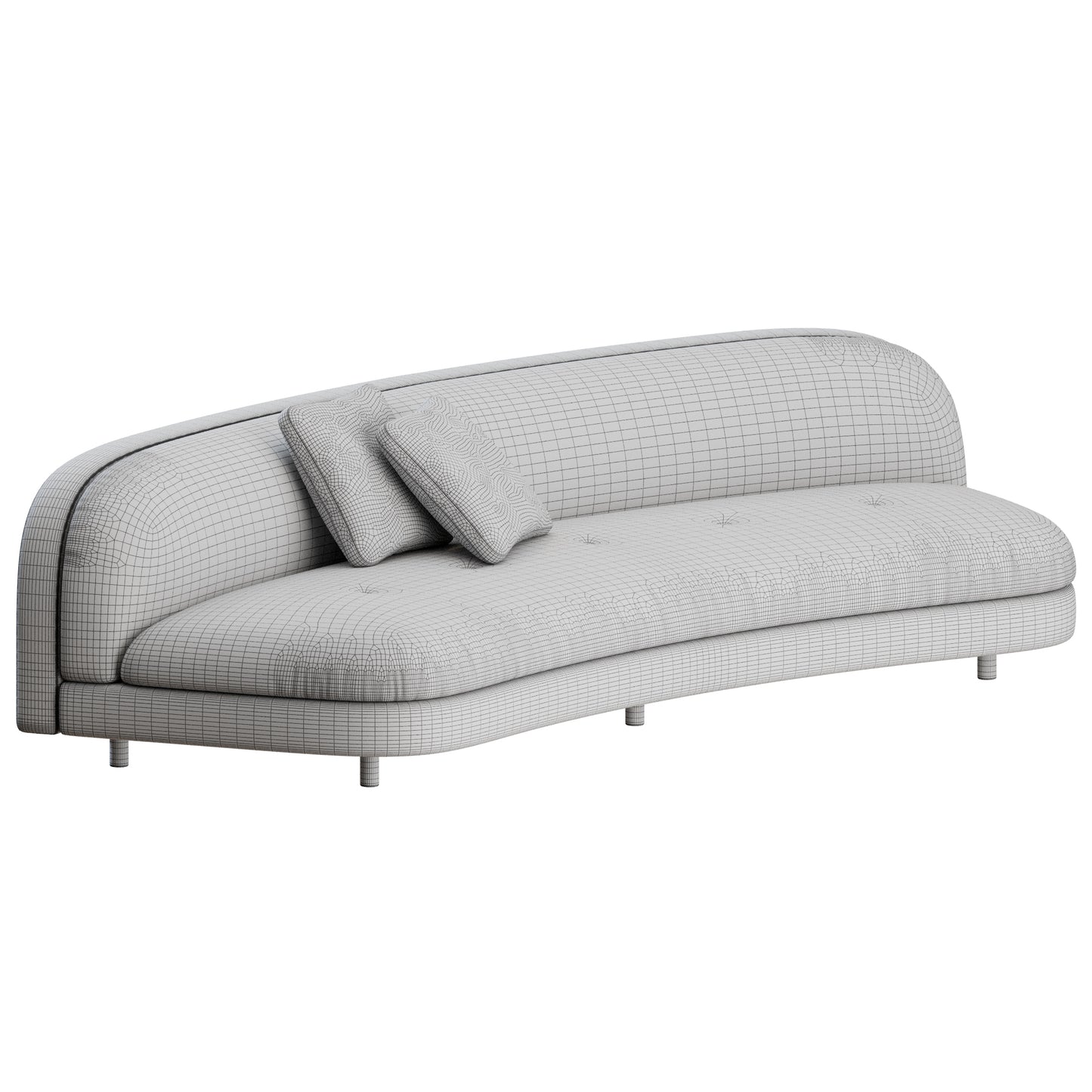 Gala Curved Sofa by Living Divani 3D Model