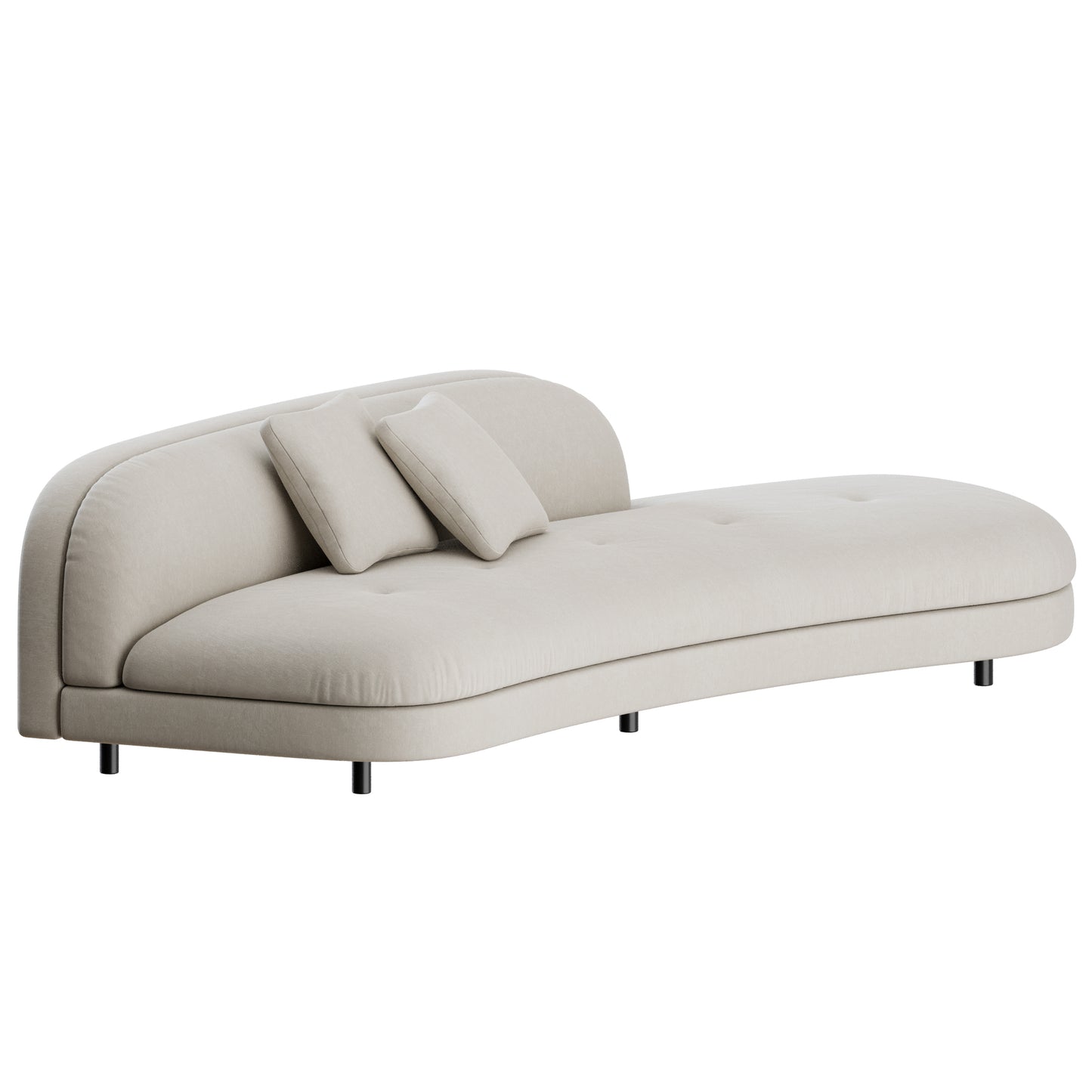 Gala Curved Sofa with Backrest by Living Divani 3D Model