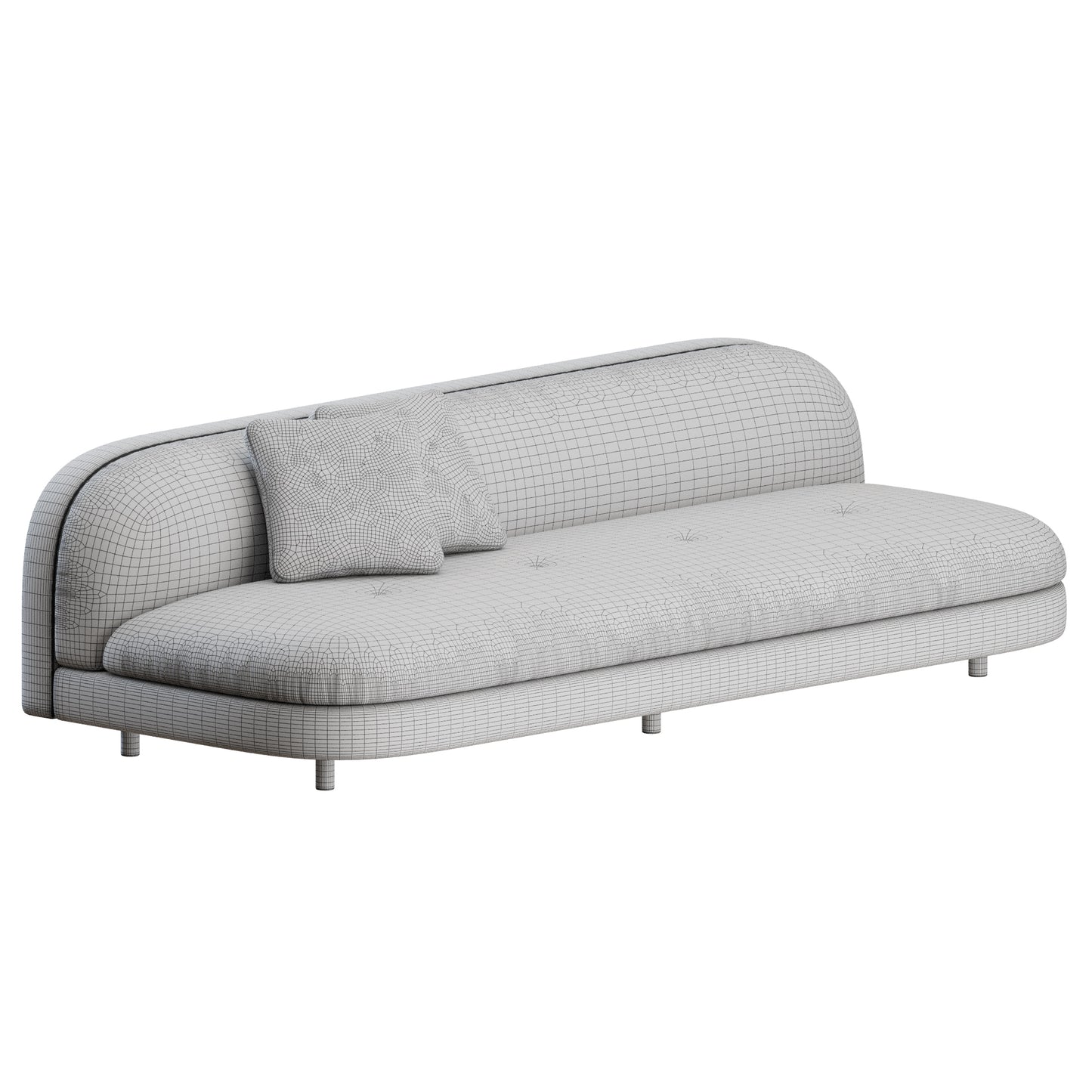 Gala Straight Sofa by Living Divani 3D Model