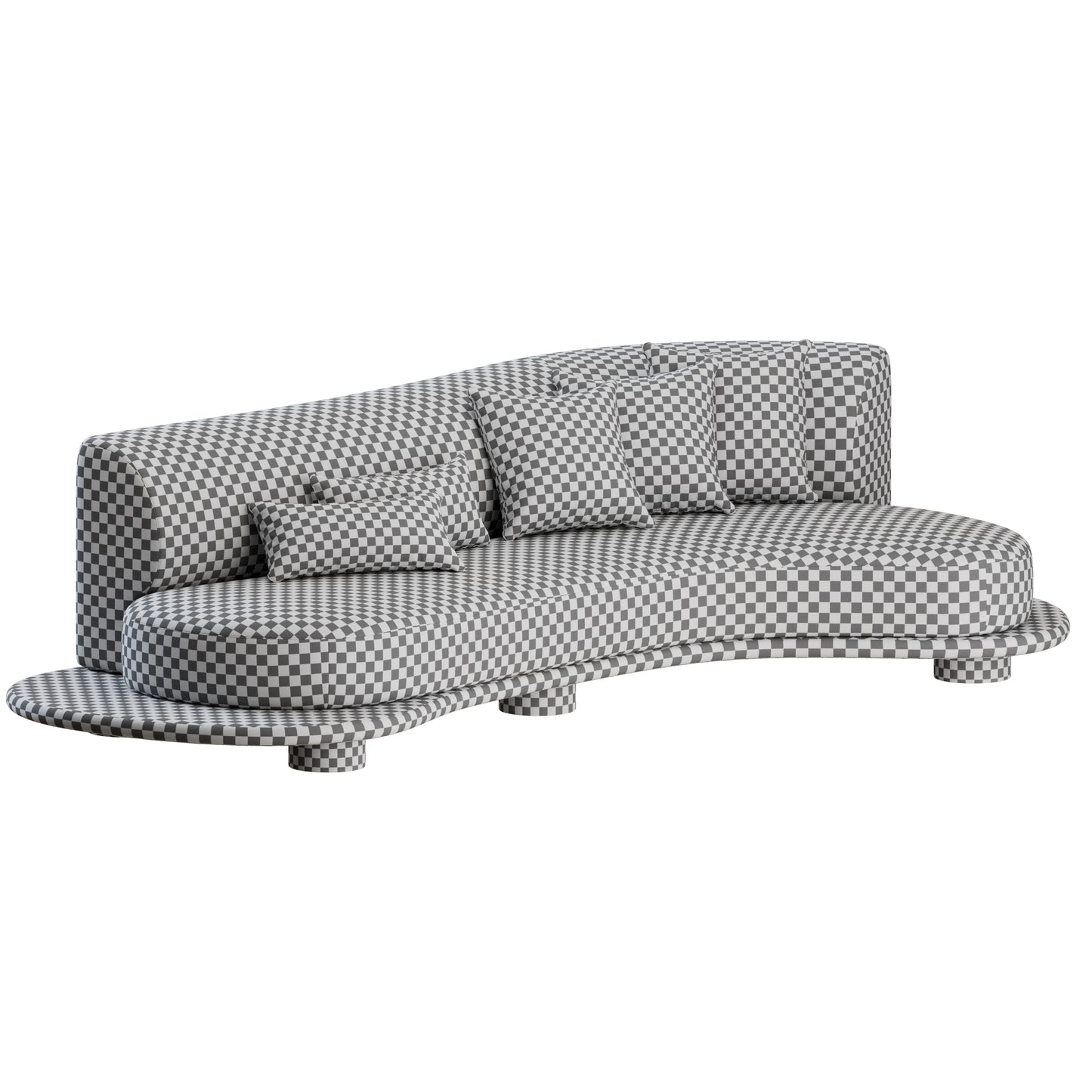 Galapinhos Curved Sofa by Green Apple 3D Model