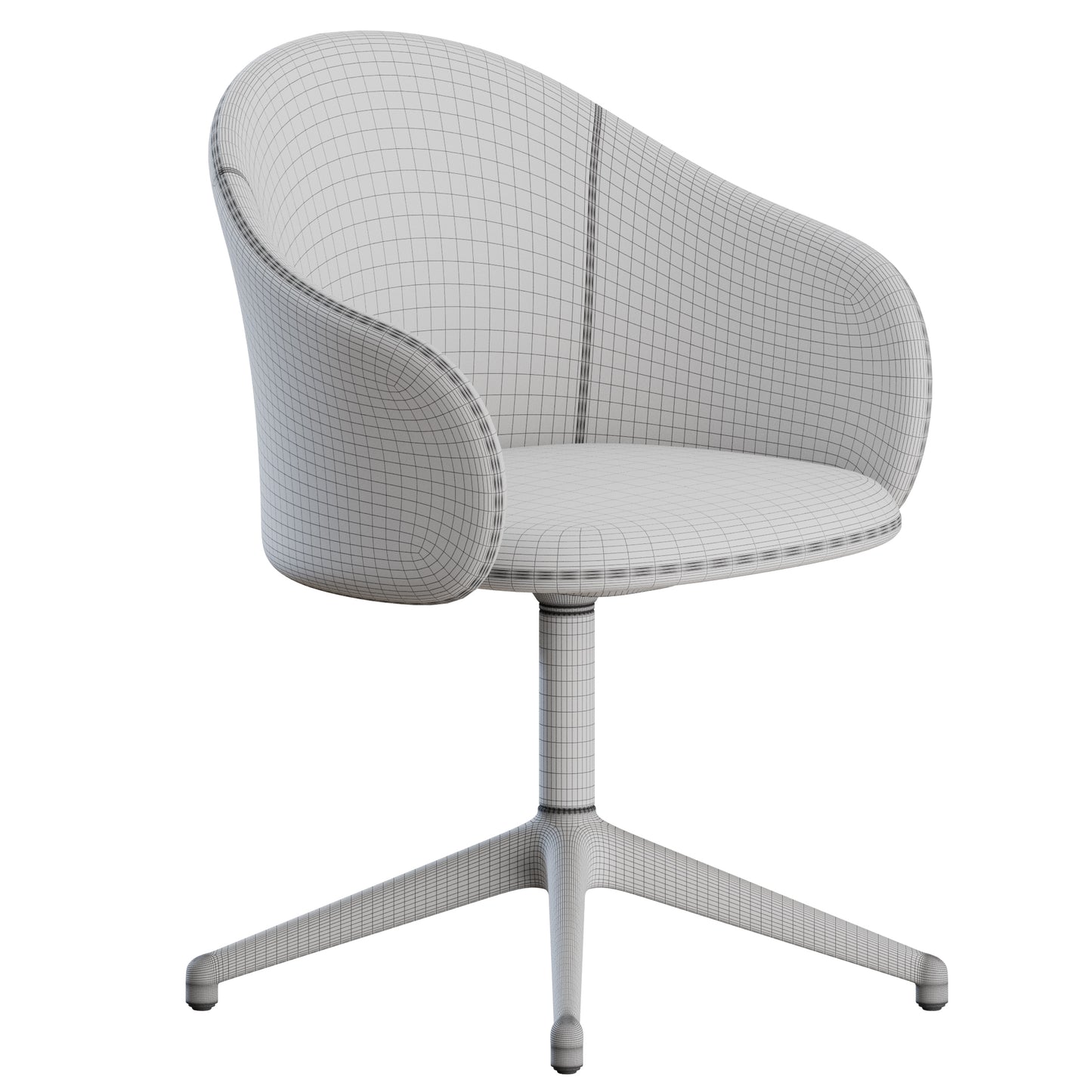 Gomo Chair Swivel 4 Legs by Fredericia 3D Model
