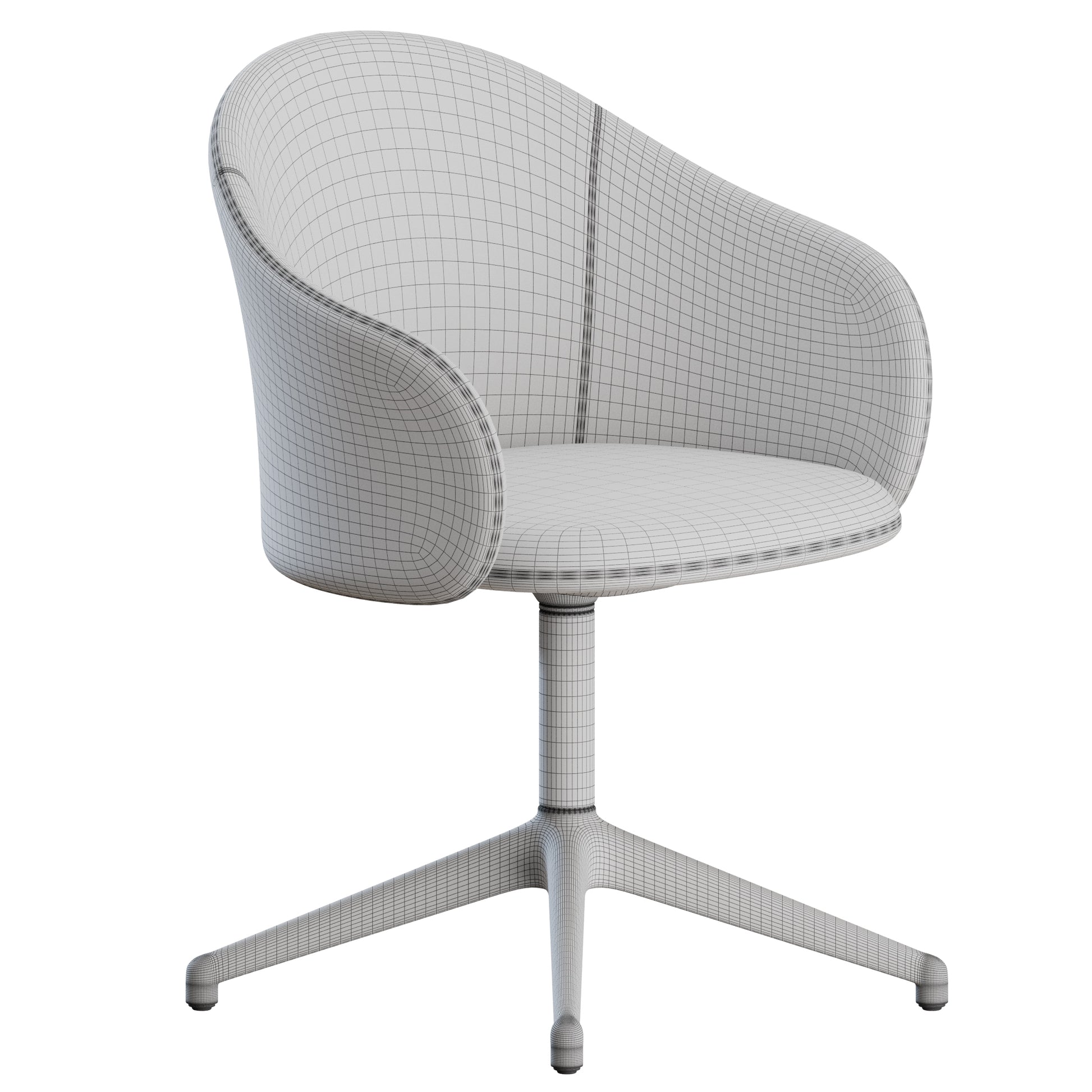 Gomo Chair Swivel 4 Legs by Fredericia 3D Model