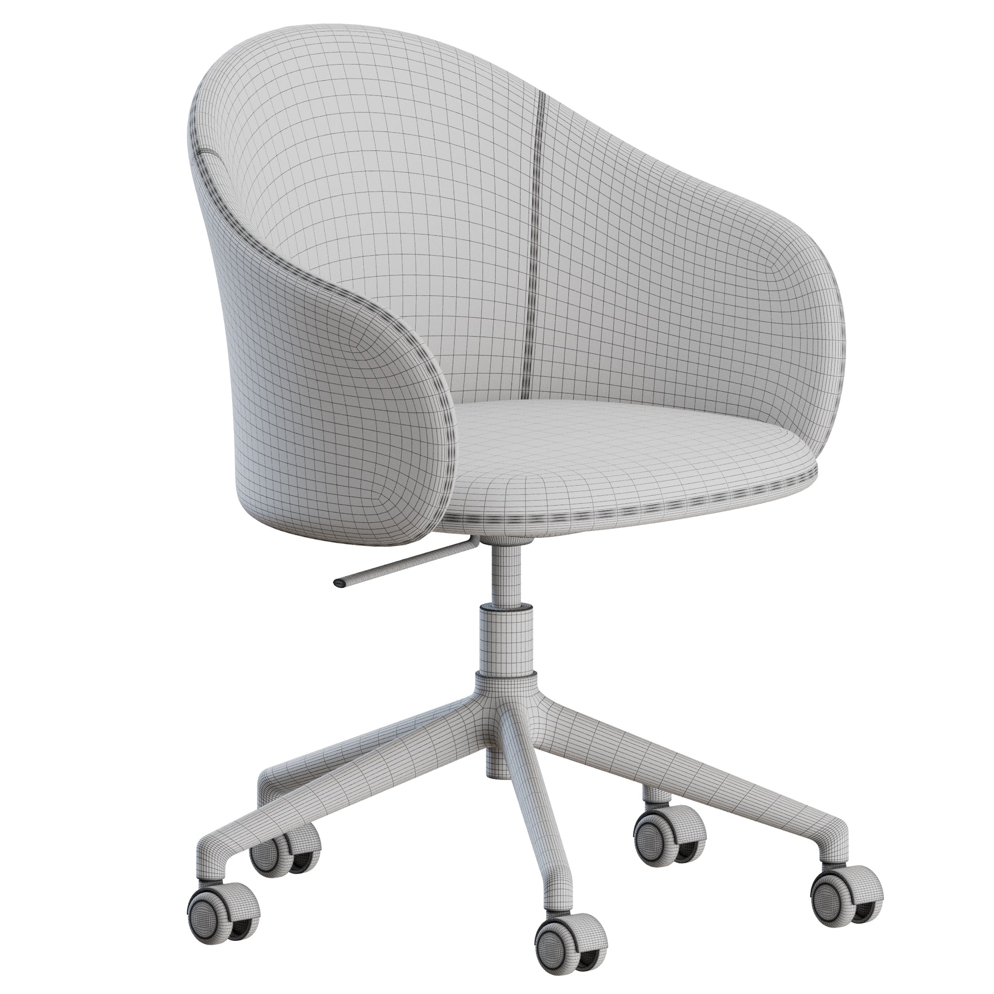 Gomo Chair Swivel 5 Legs by Fredericia 3D Model