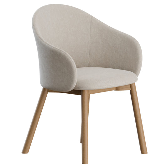 Gomo Chair Wood by Fredericia 3D Model