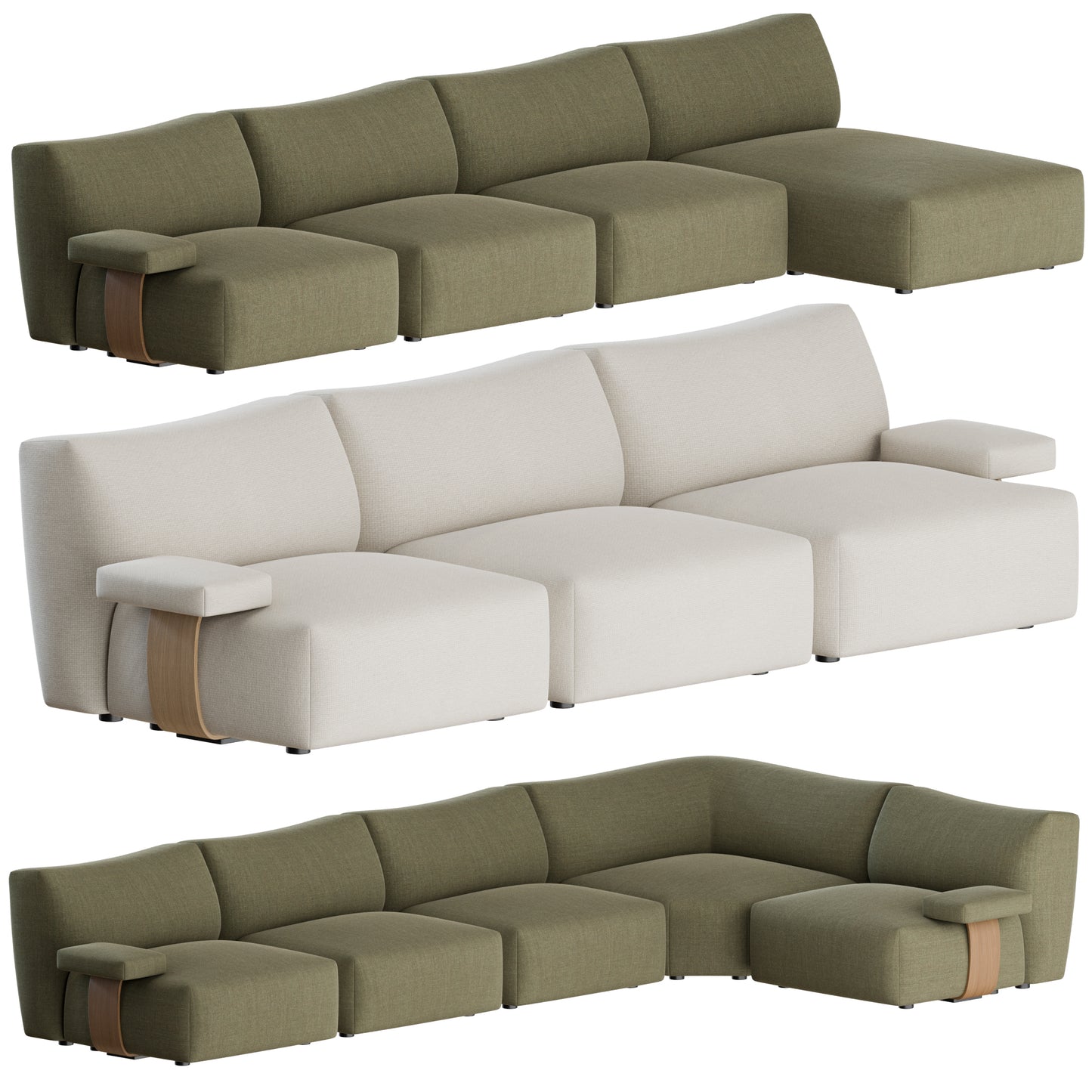 Goom Modular Sofa by MDF Italia 3D Model