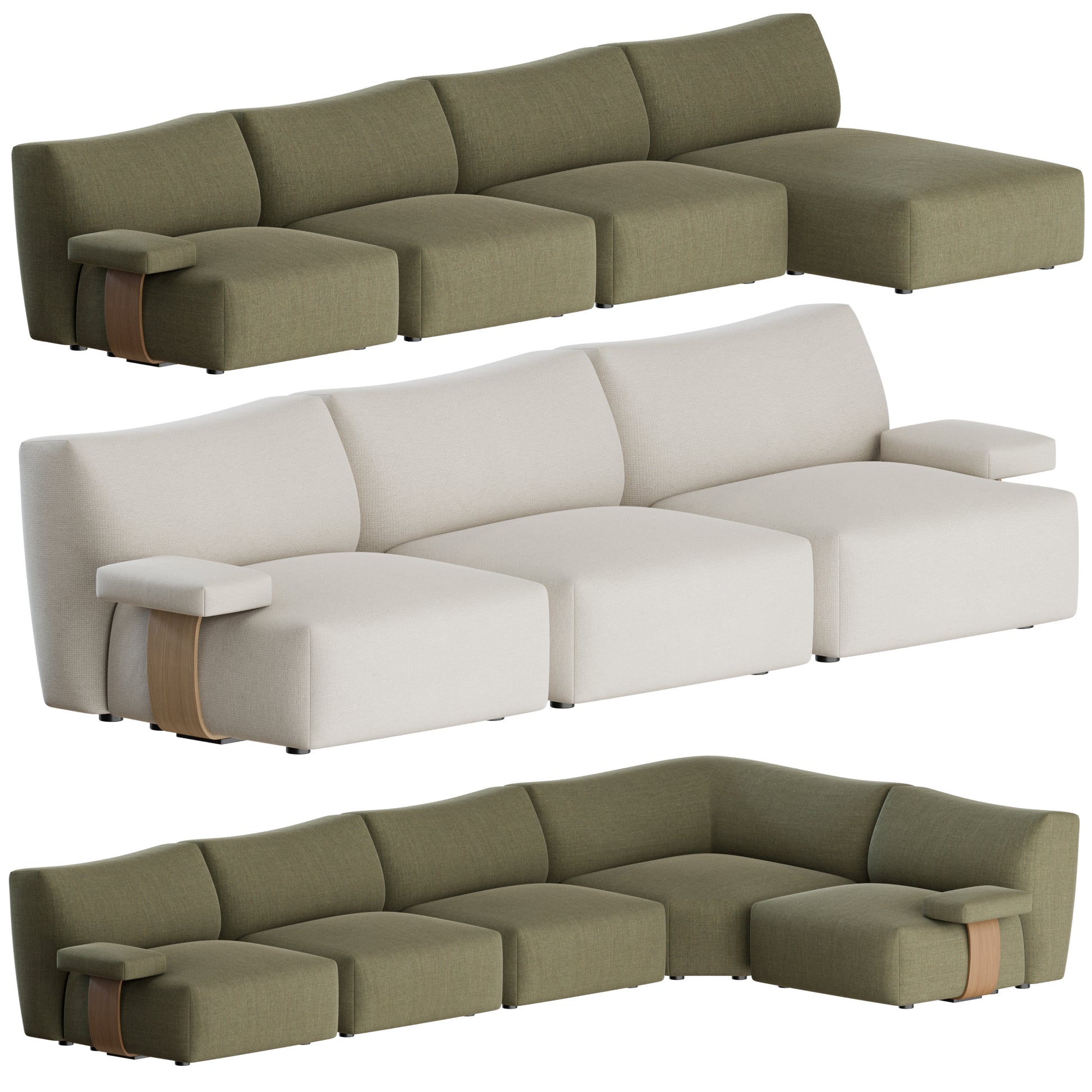 Goom Modular Sofa by MDF Italia 3D Model