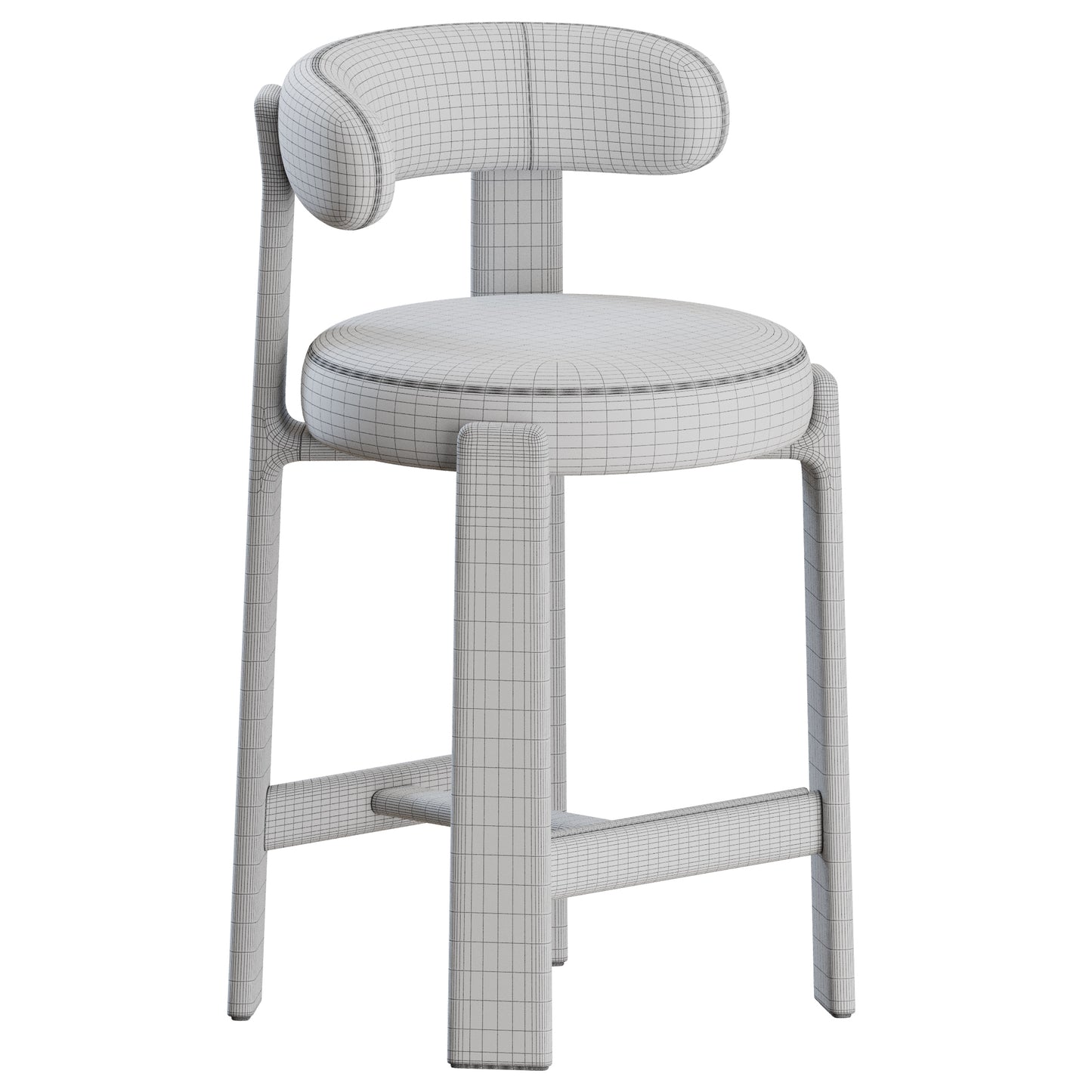 Granite Bar Stool by Kave Home 3D Model