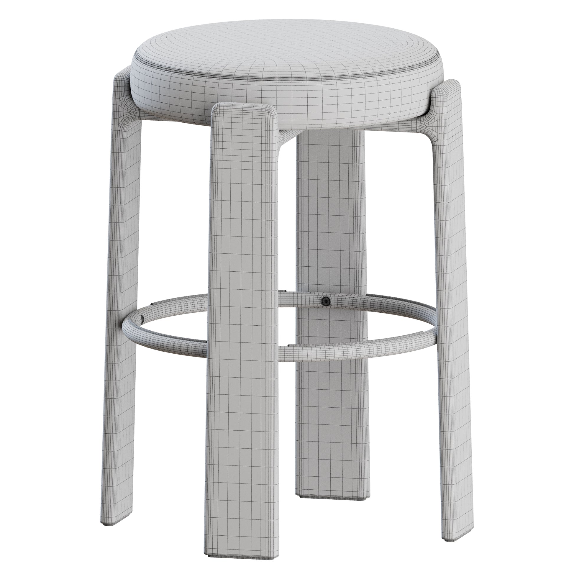 Granite Stool by Kave Home 3D Model