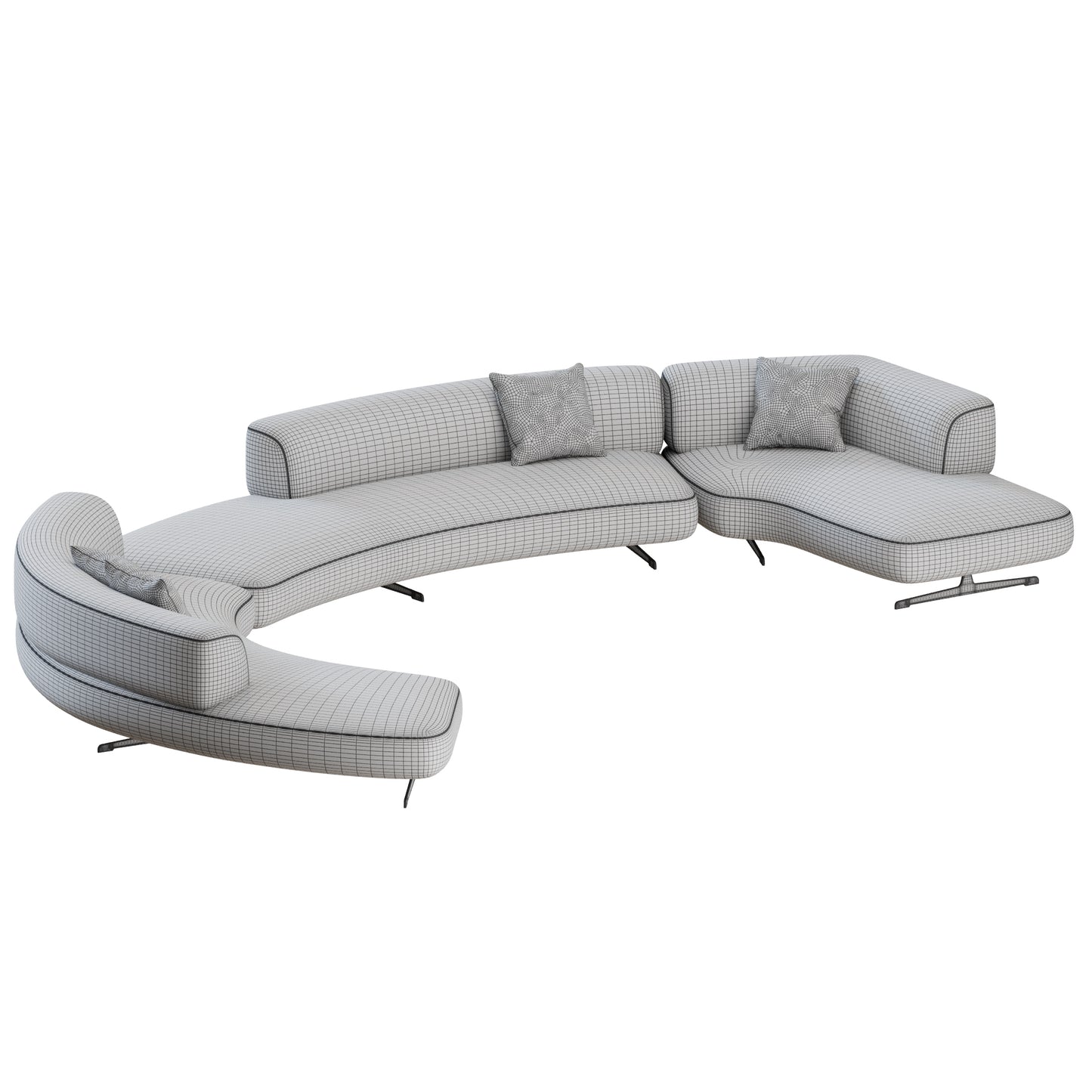 Grant Curved Sofa 01 by Bonaldo 3D Model