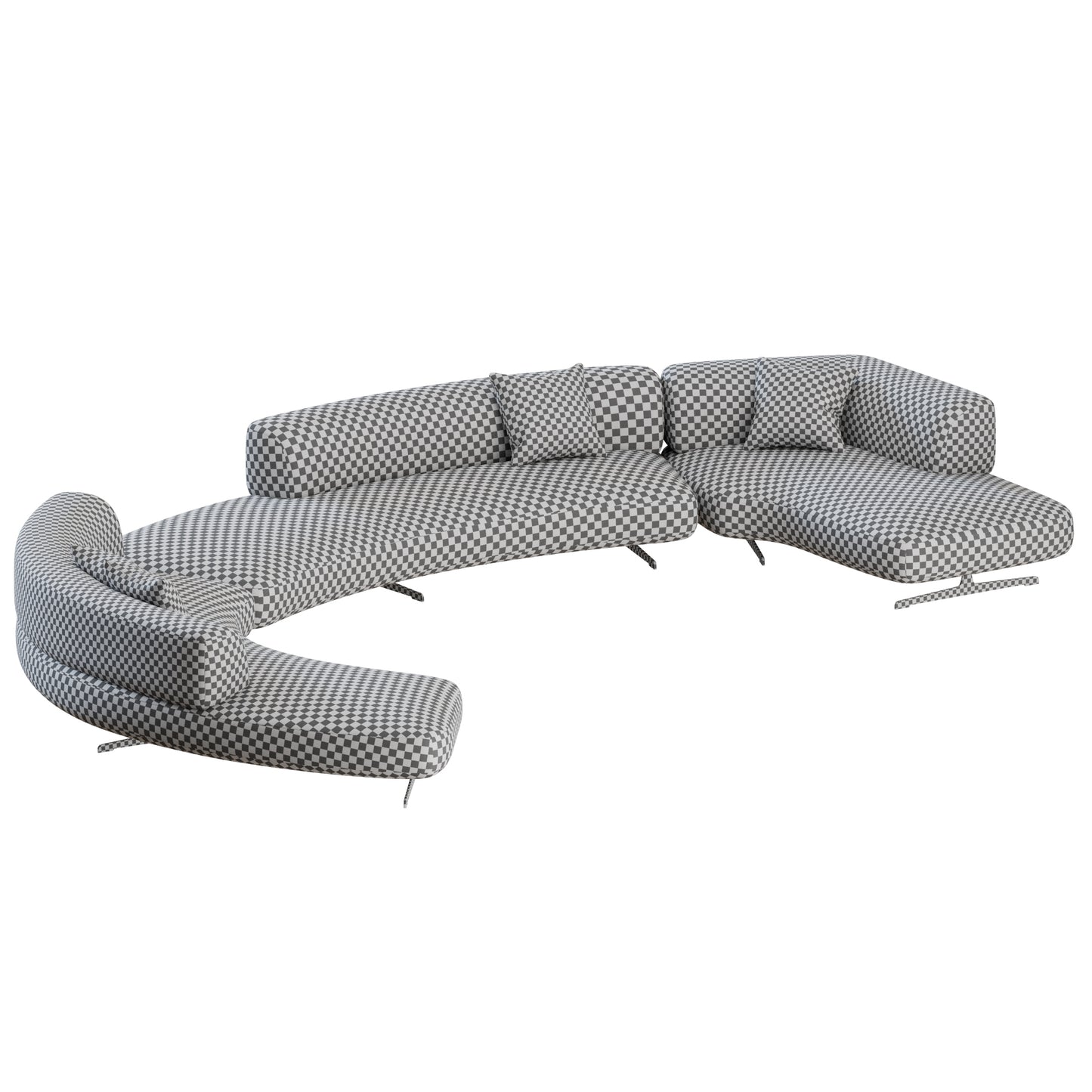 Grant Curved Sofa 01 by Bonaldo 3D Model
