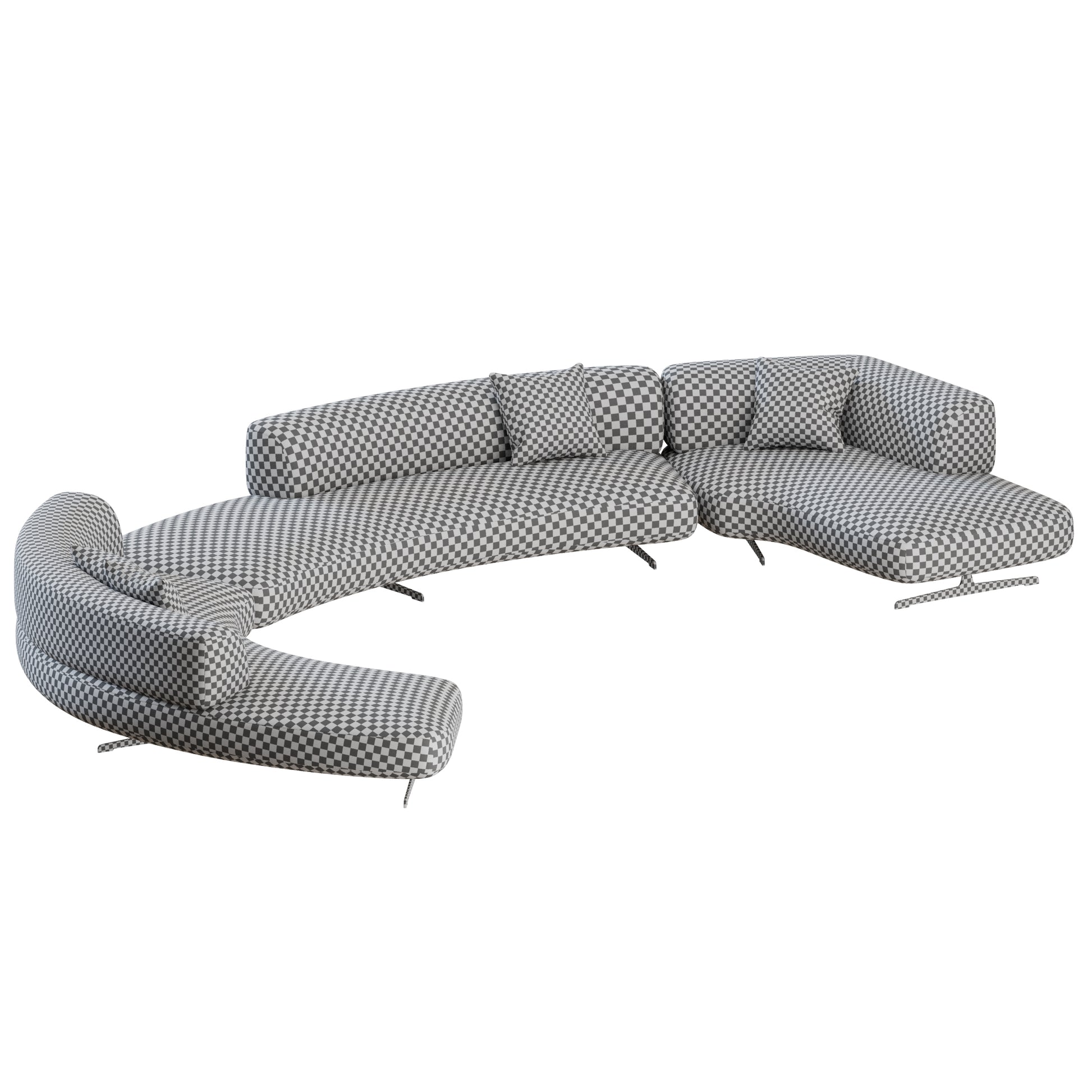 Grant Curved Sofa 01 by Bonaldo 3D Model