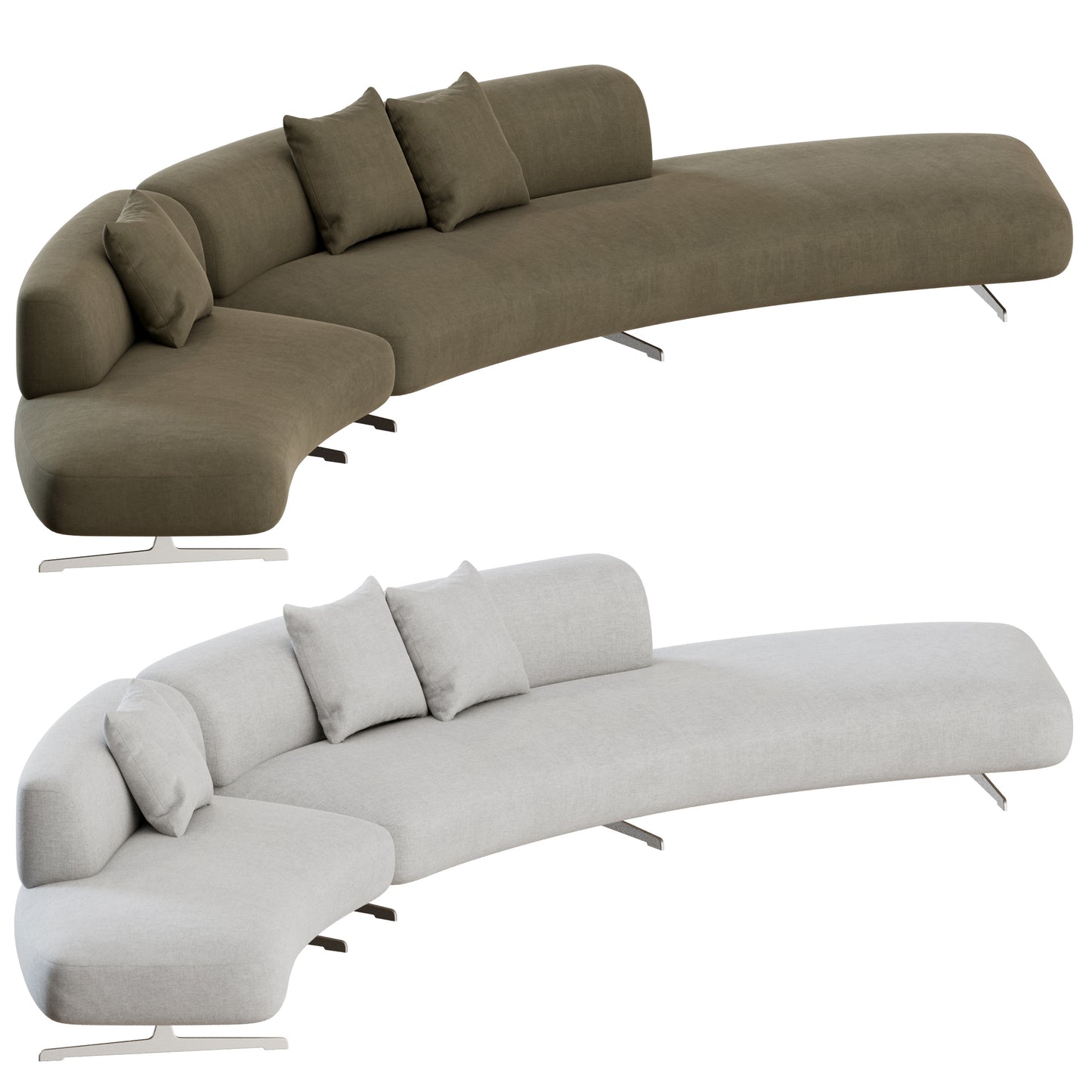 Grant Curved Sofa 02 by Bonaldo 3D Model