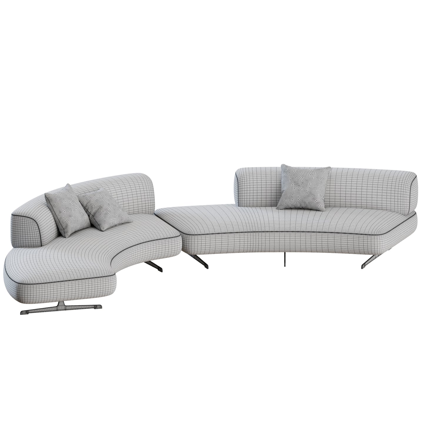 Grant Curved Sofa 02 by Bonaldo 3D Model