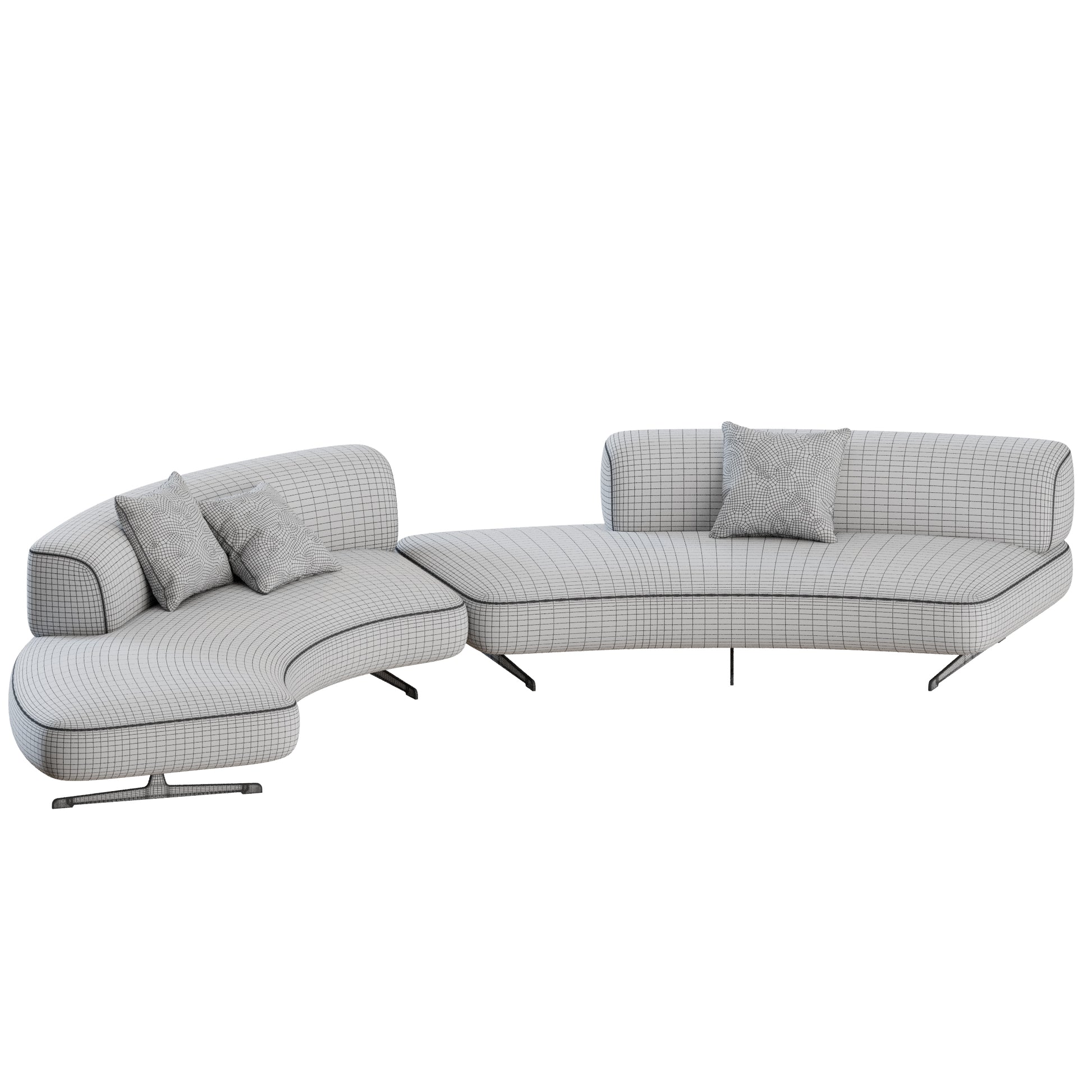 Grant Curved Sofa 02 by Bonaldo 3D Model