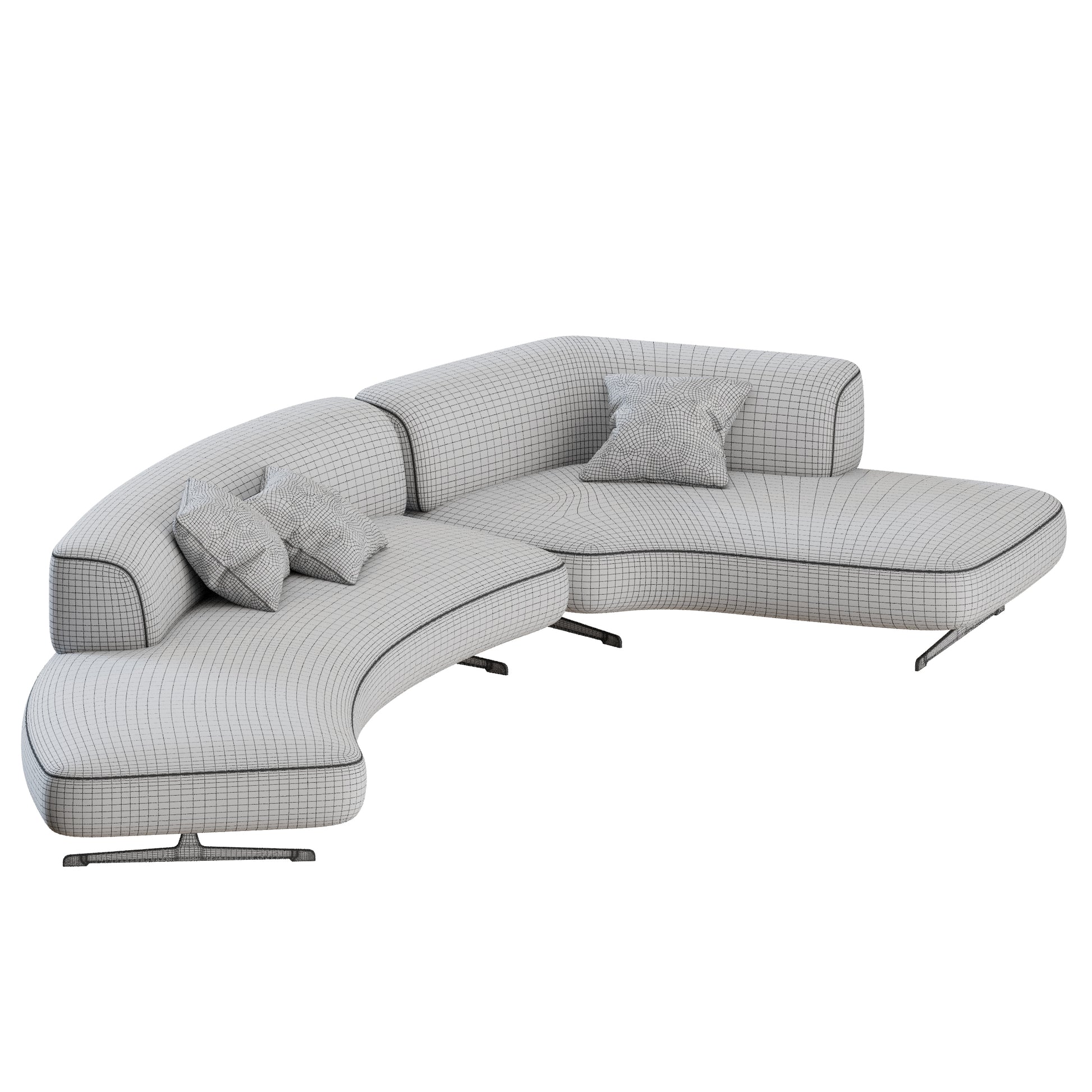 Grant Curved Sofa 03 by Bonaldo 3D Model