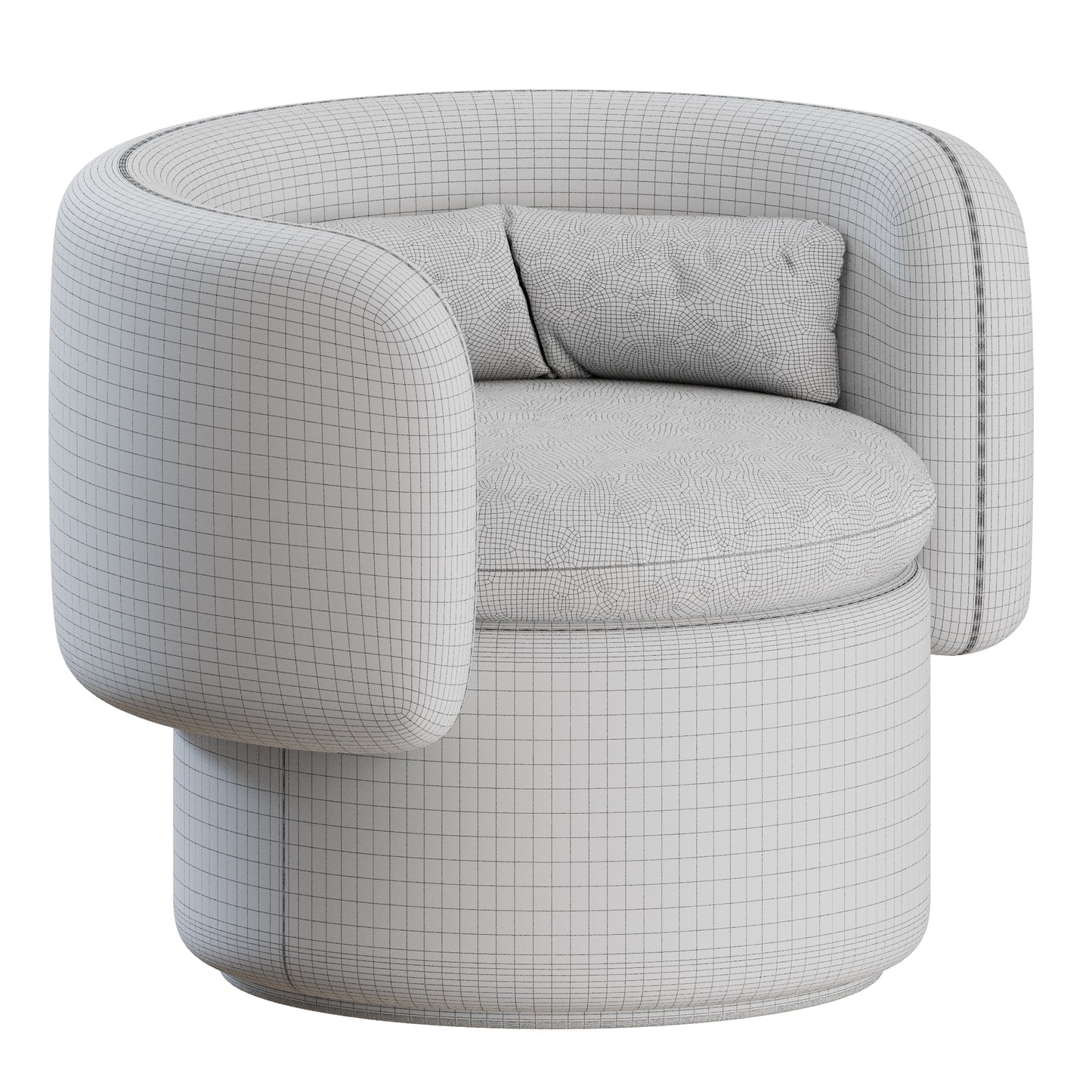 Group Formal Armchair by SCP 3D Model