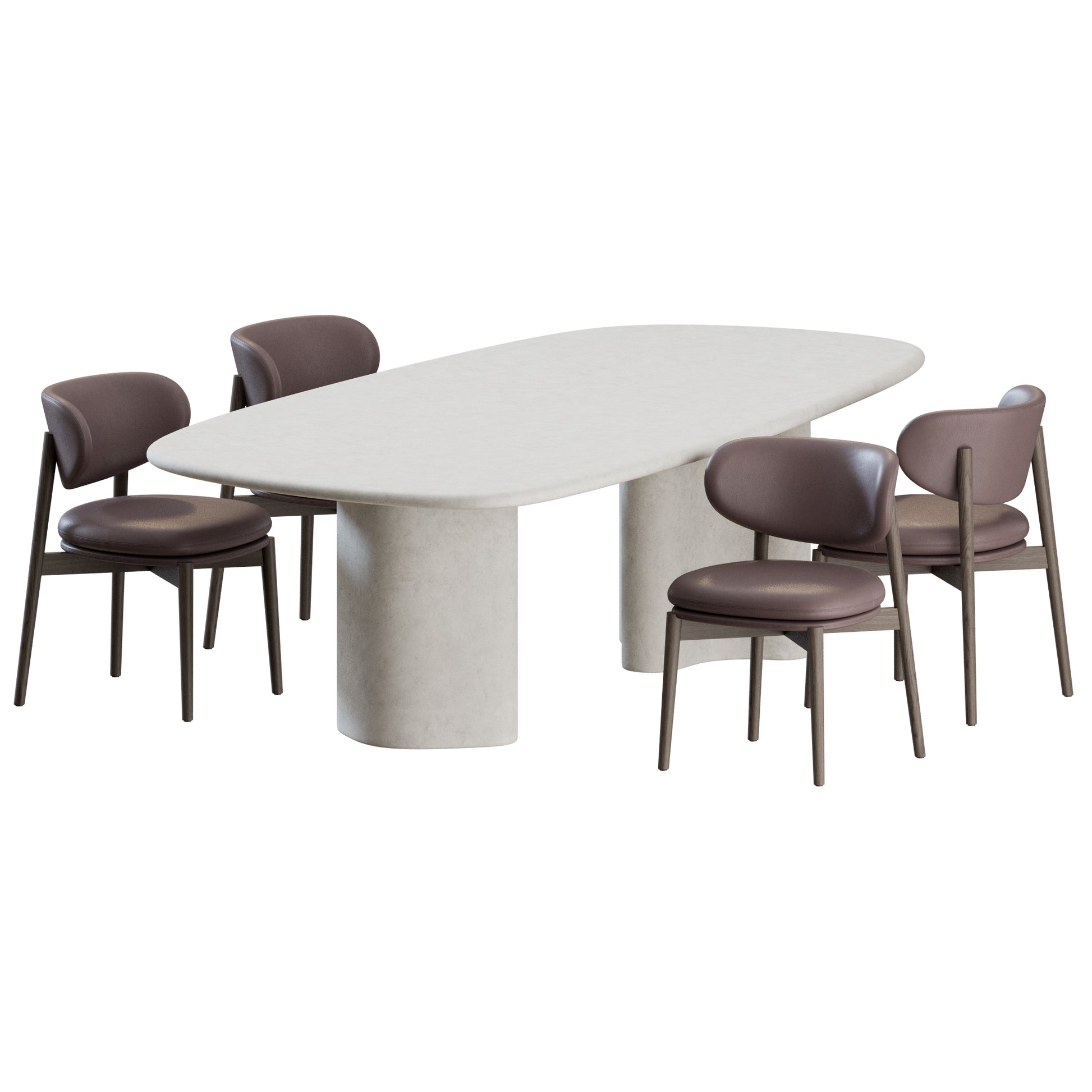 Harvey Chair Elodie Table by Domkapa 3D Model