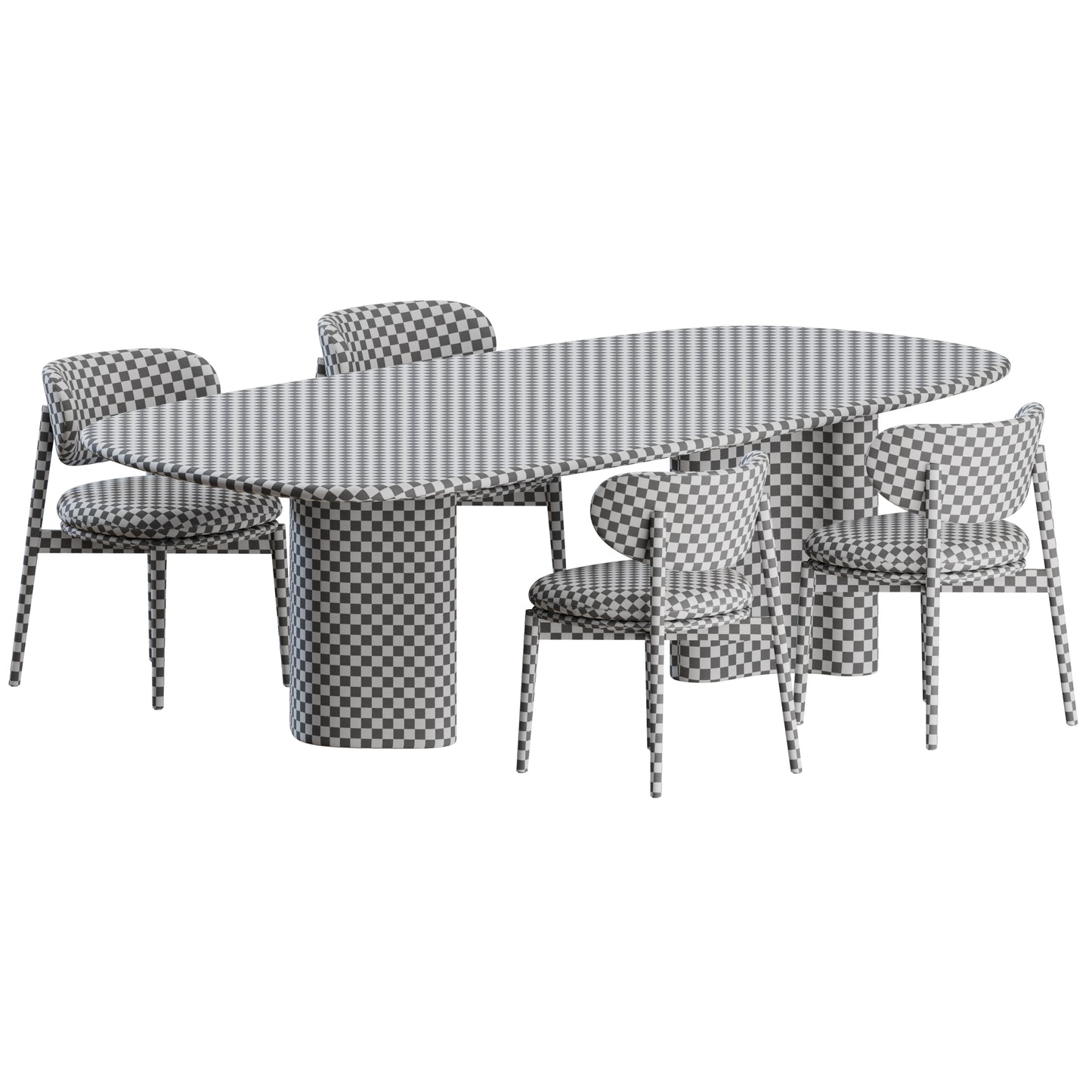 Harvey Chair Elodie Table by Domkapa 3D Model