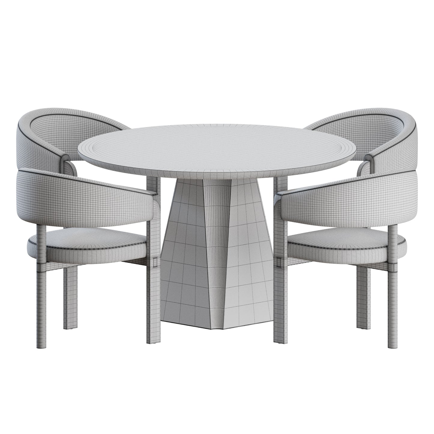 Hinterland Chair Prism Table by Daniel Boddam 3D Model