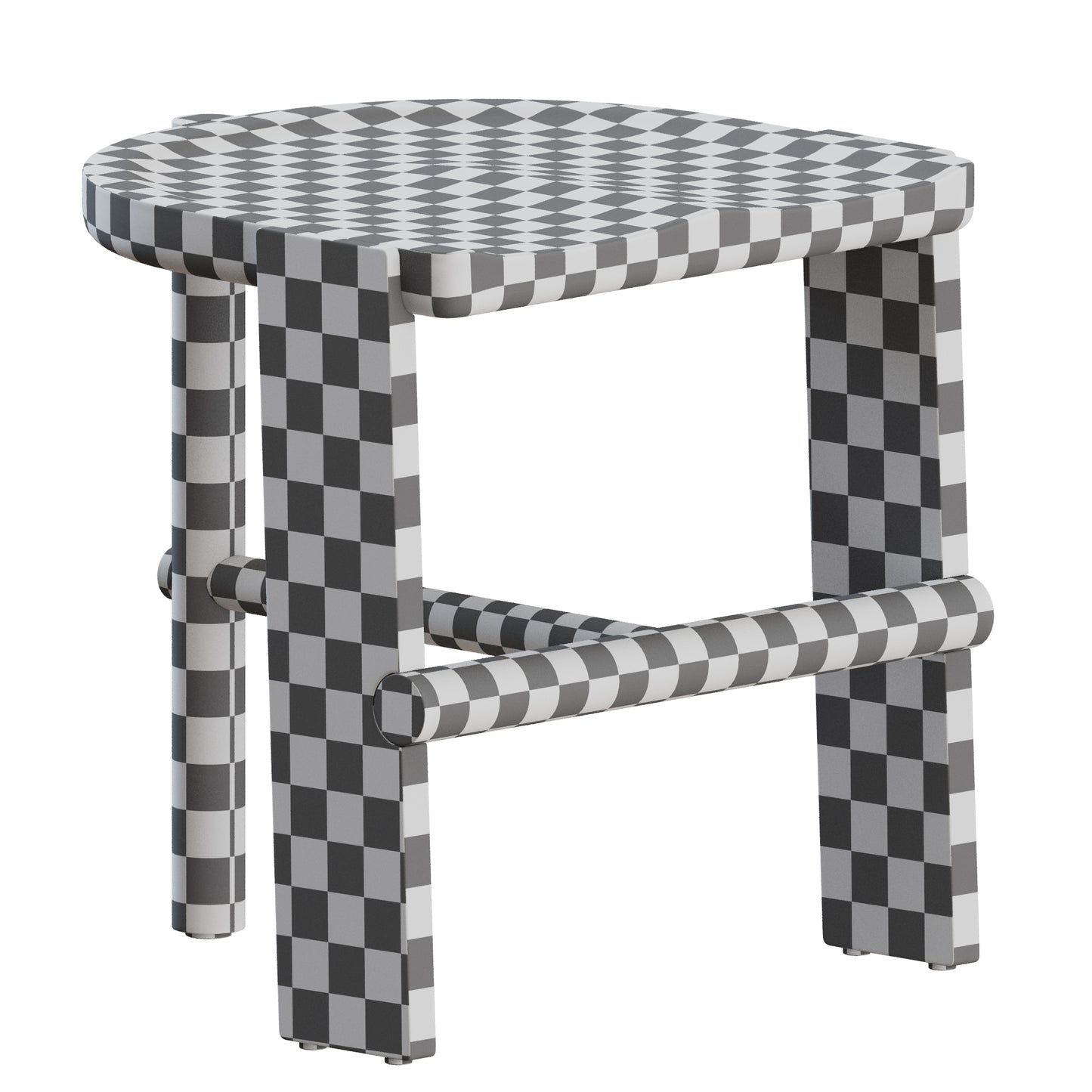 Hinterland Low Stool by Daniel Boddam 3D Model