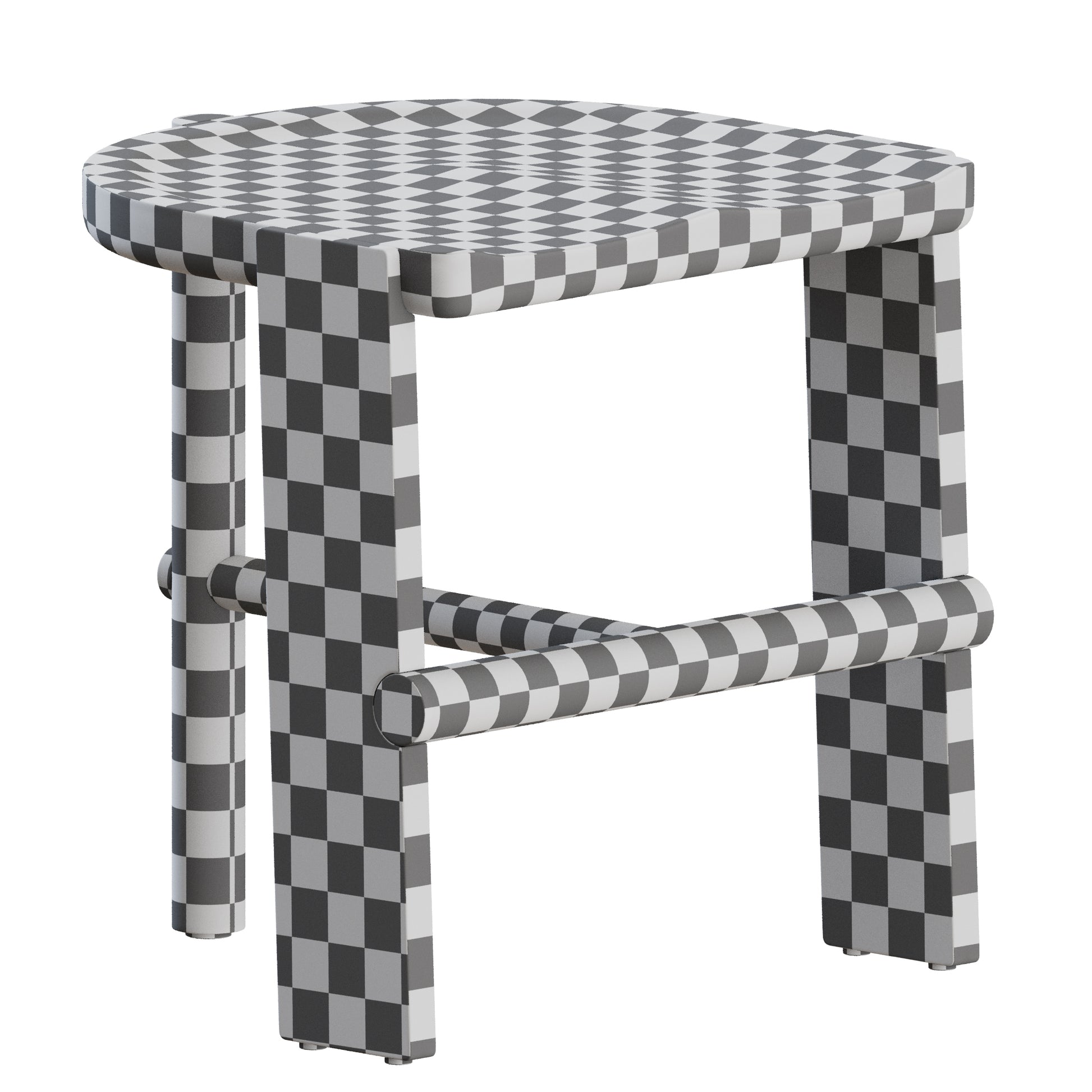 Hinterland Low Stool by Daniel Boddam 3D Model
