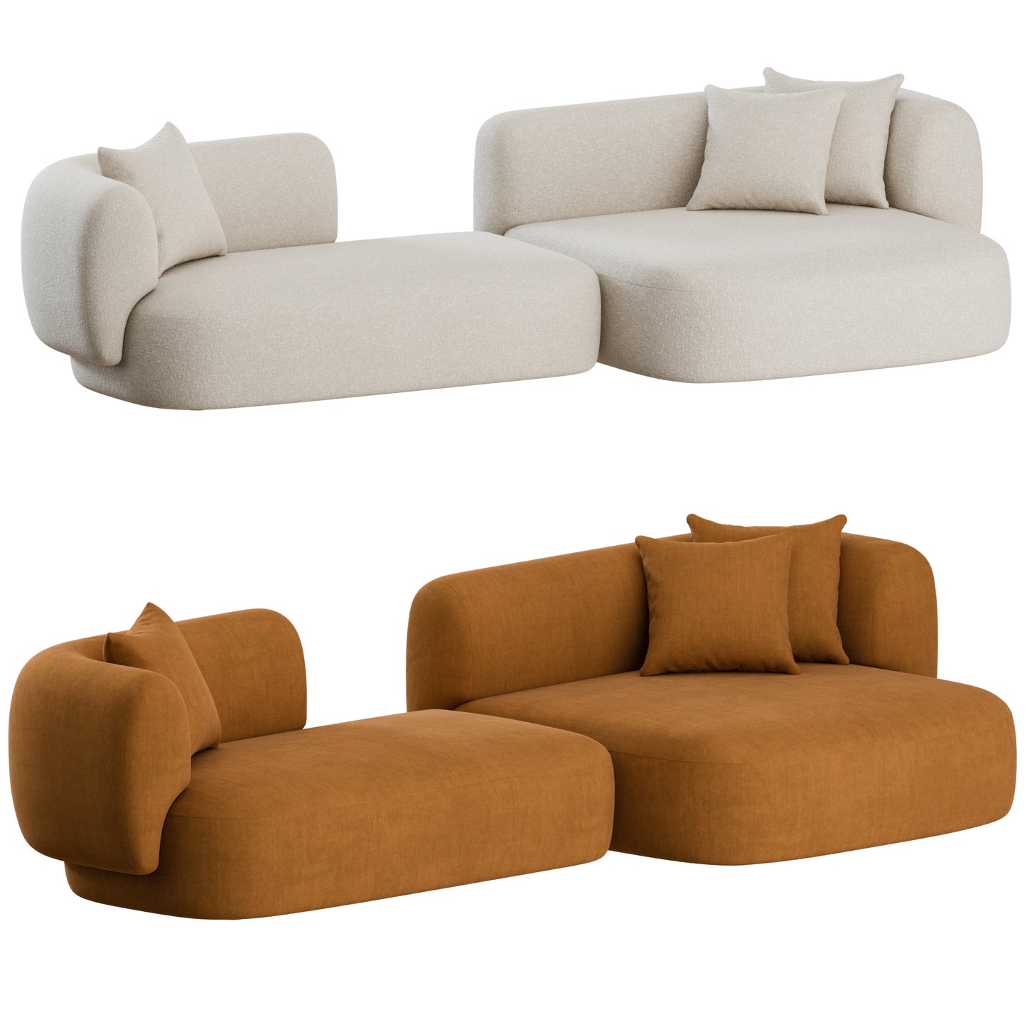 Hug Chaise Sofa by Collector Group 3D Model