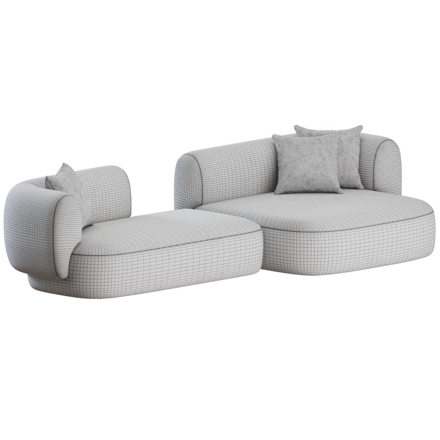 Hug Chaise Sofa by Collector Group 3D Model