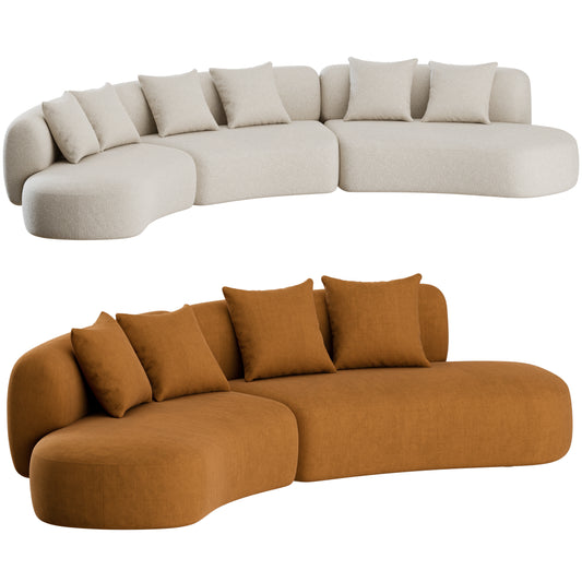 Hug Curved Sofa by Collector Group 3D Model