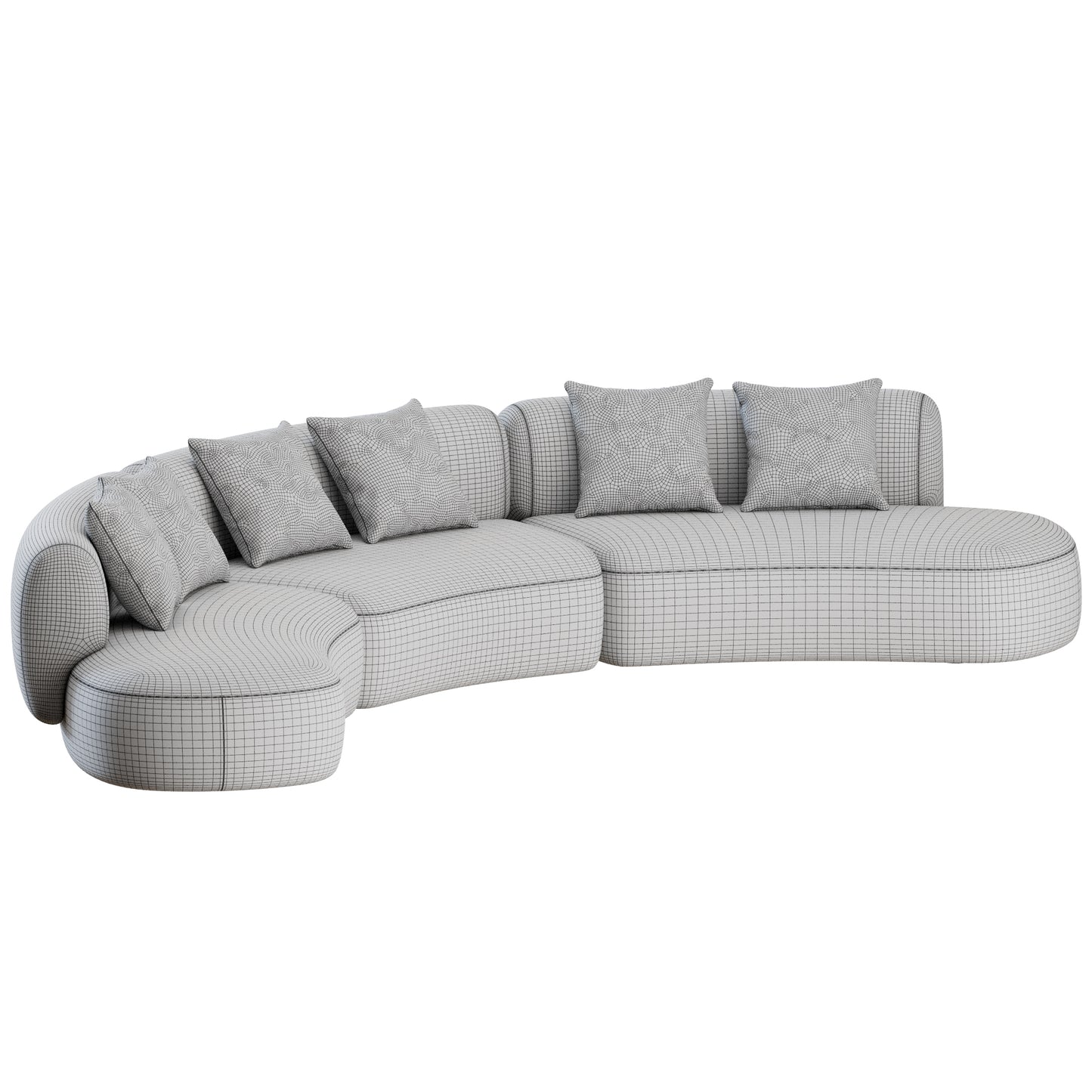 Hug Curved Sofa by Collector Group 3D Model