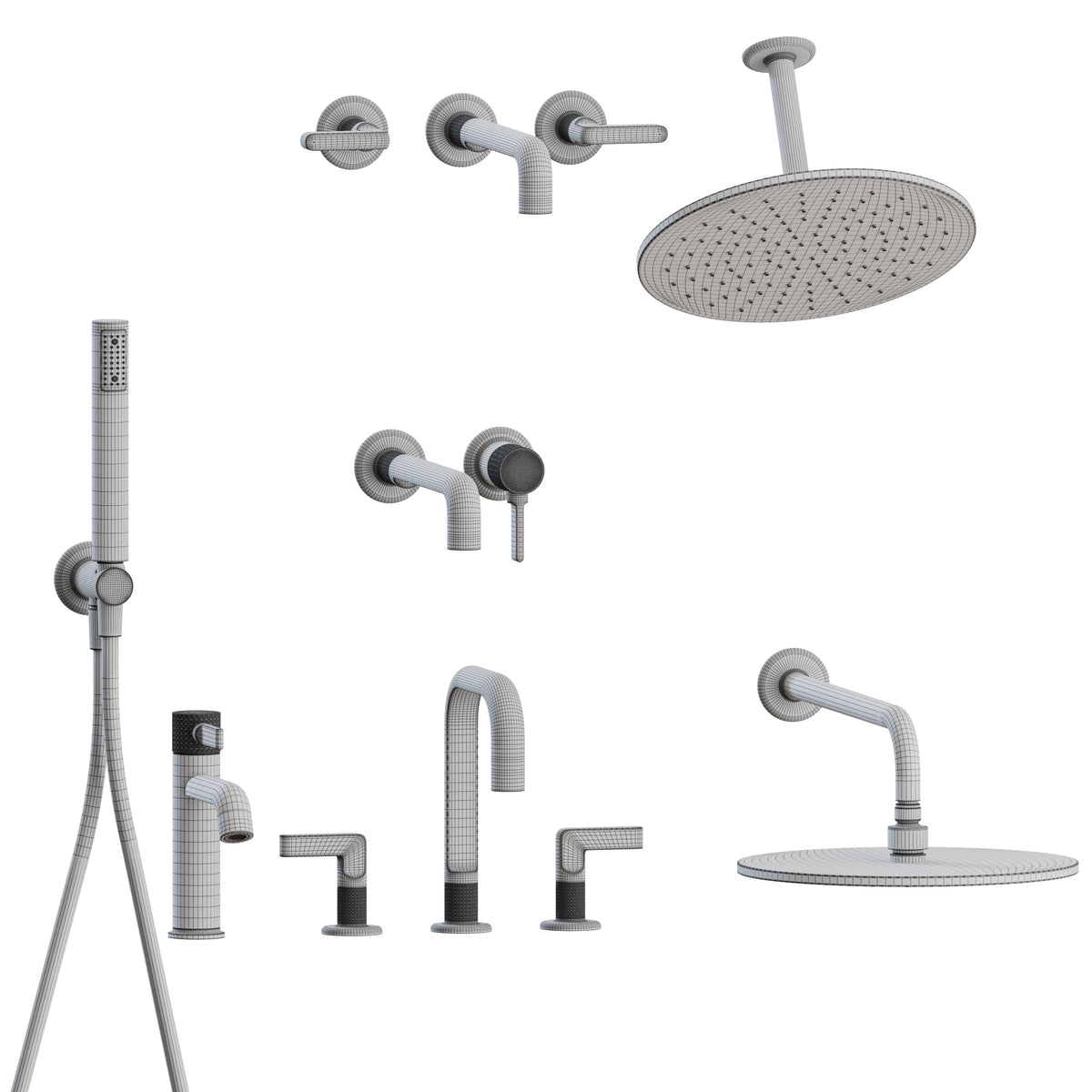 Inciso Bath Set by Gessi 3D Model