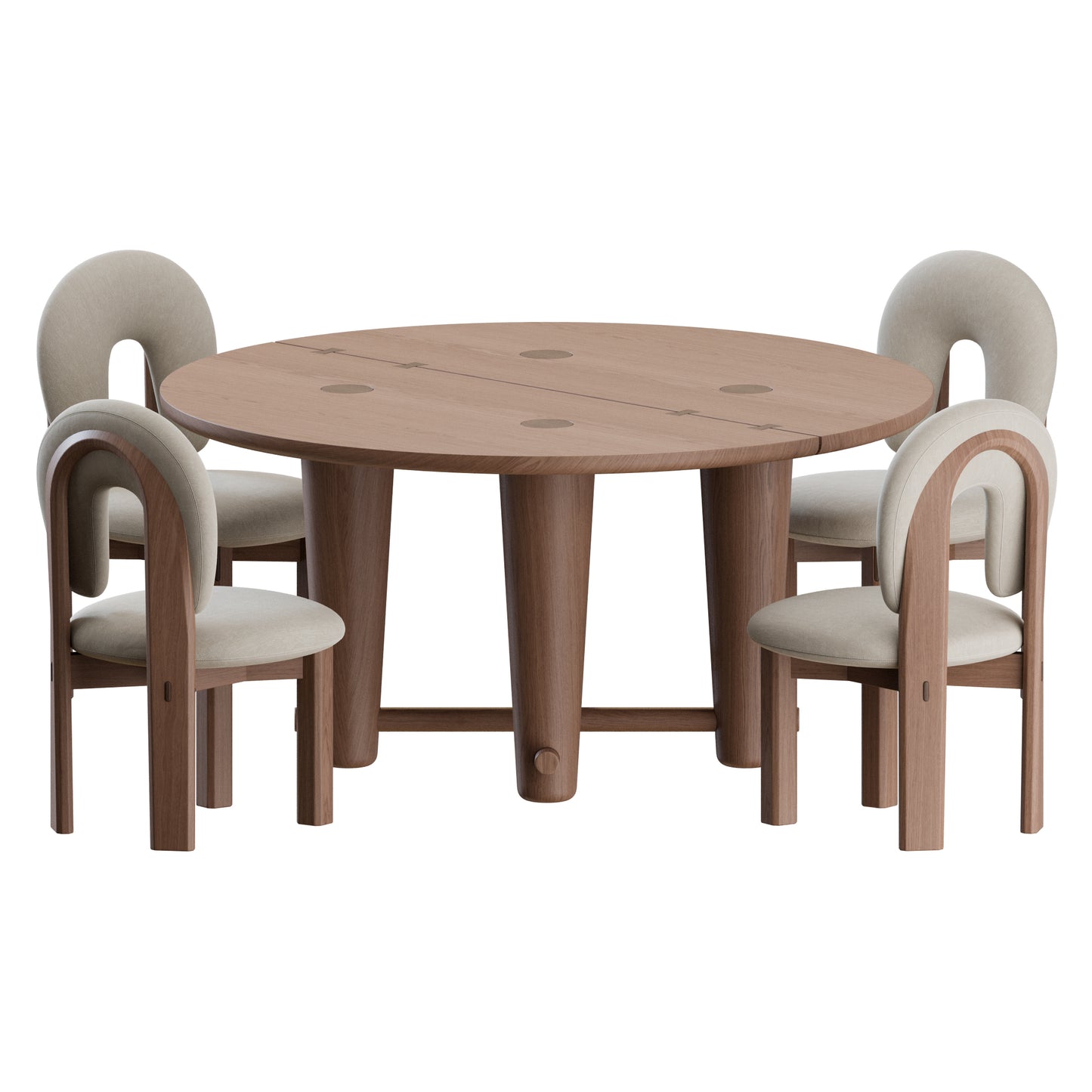 Ithea Chair Rhye Round Table by Orior 3D Model