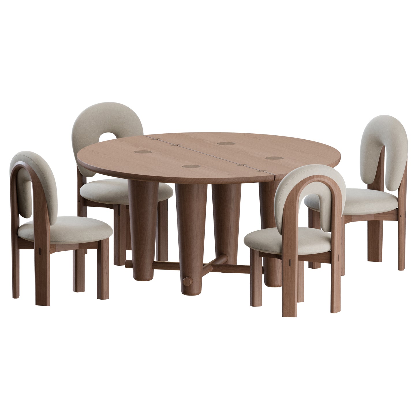 Ithea Chair Rhye Round Table by Orior 3D Model