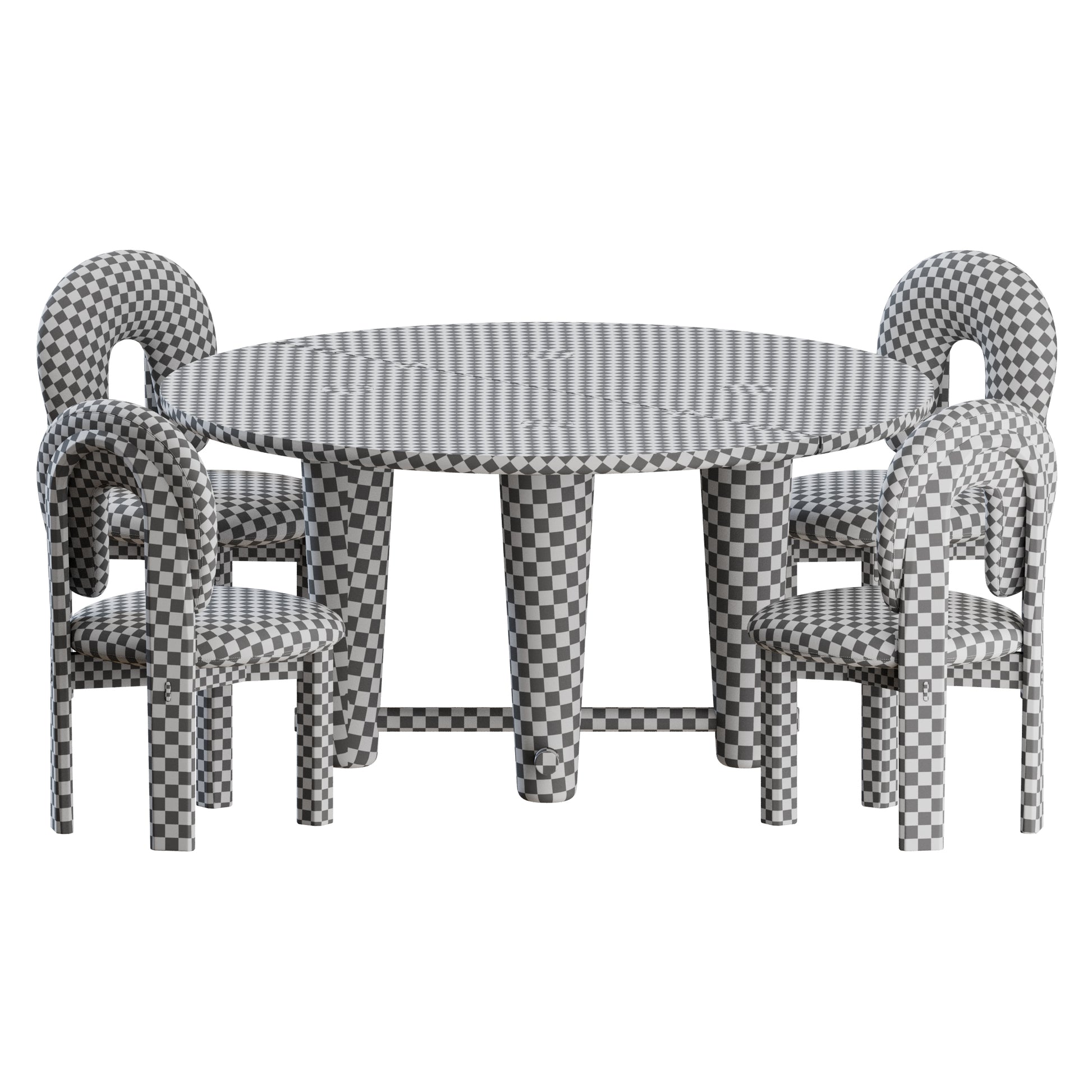 Ithea Chair Rhye Round Table by Orior 3D Model