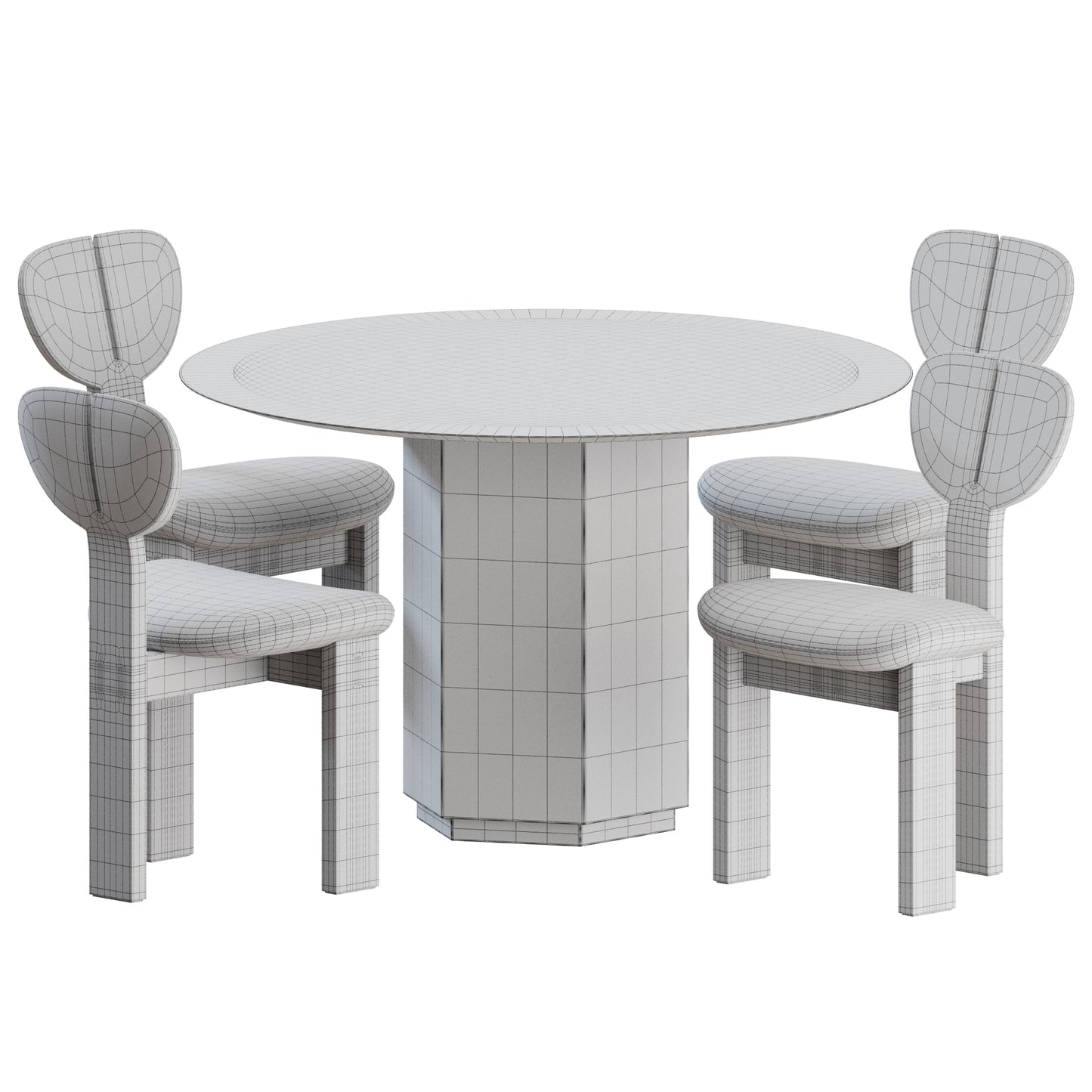 Jill Dining Set by Hessentia 3D Model