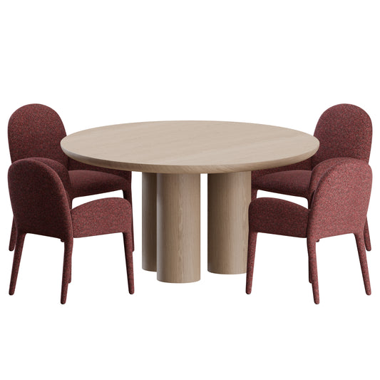 Jules Chair Seb Table by Globewest 3D Model