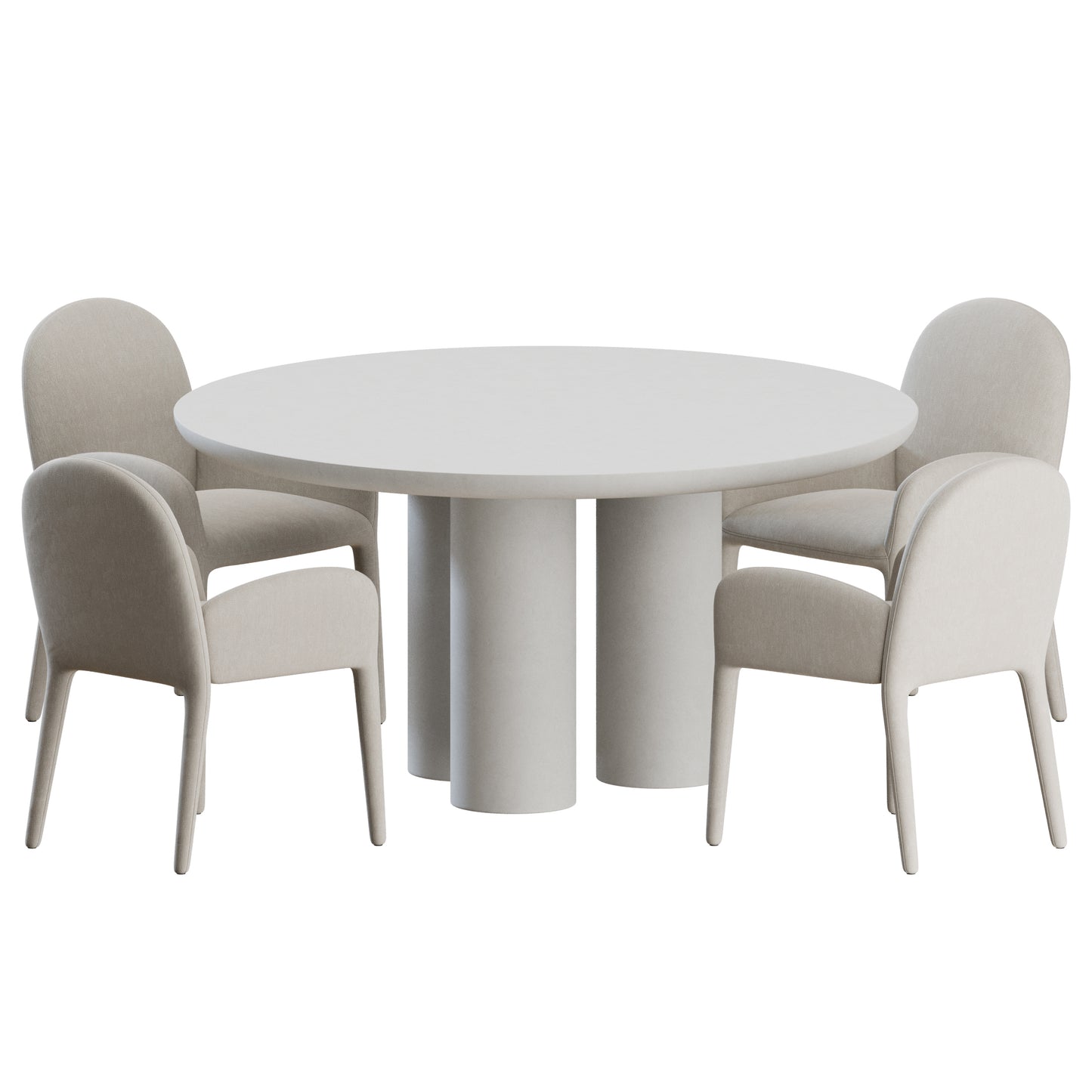 Jules Chair Seb Table by Globewest 3D Model