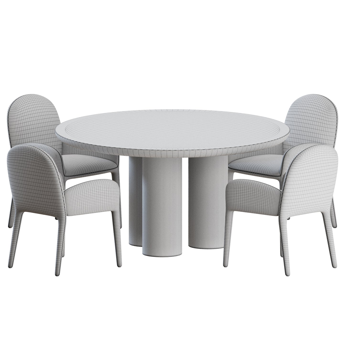 Jules Chair Seb Table by Globewest 3D Model