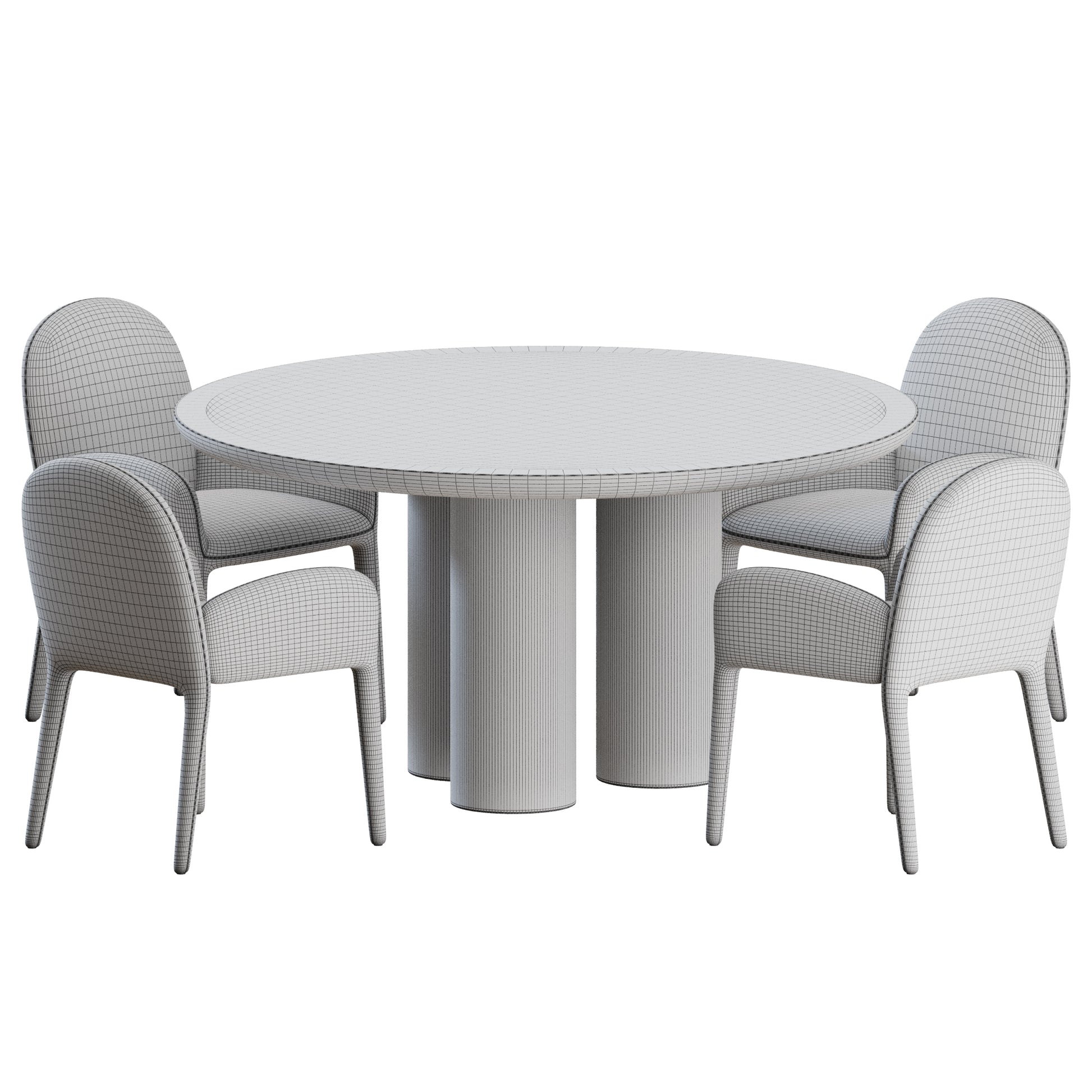 Jules Chair Seb Table by Globewest 3D Model