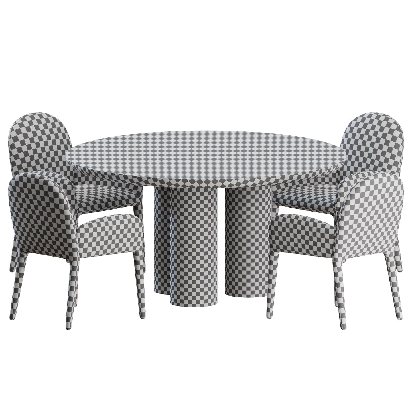 Jules Chair Seb Table by Globewest 3D Model