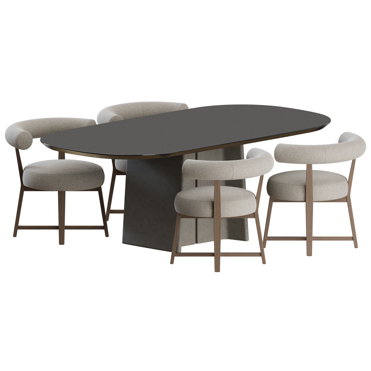 Justine Chair Tara Table by Flexform 3D Model