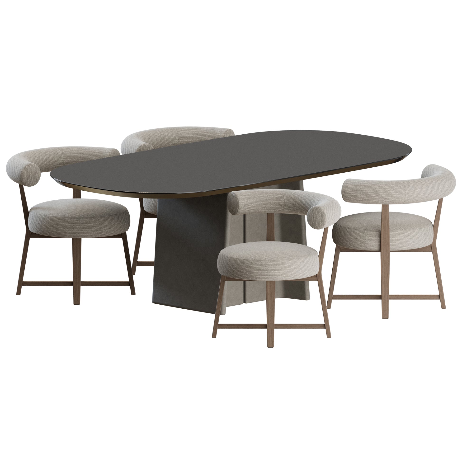 Justine Chair Tara Table by Flexform 3D Model