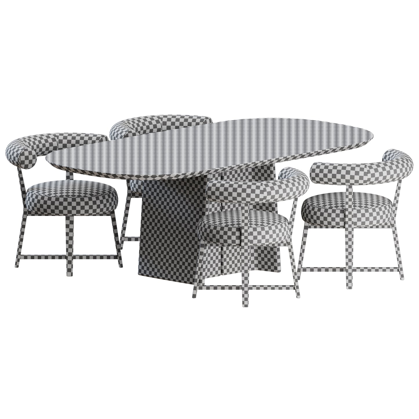 Justine Chair Tara Table by Flexform 3D Model