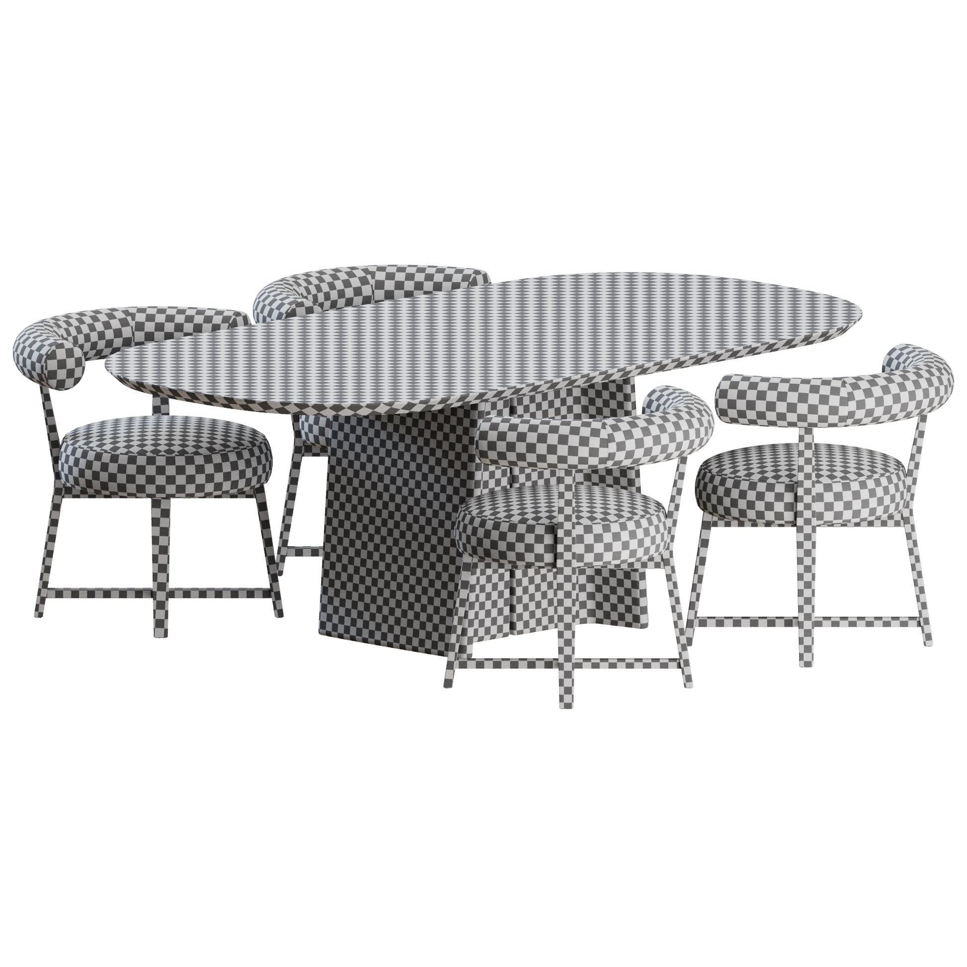 Justine Chair Tara Table by Flexform 3D Model