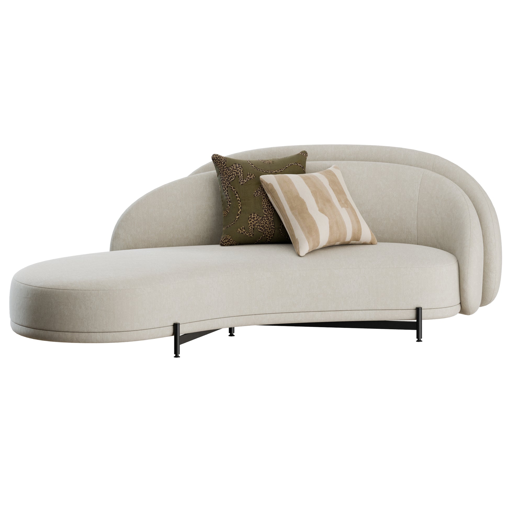Layered Back Curved Sofa by Good Colony 3D Model