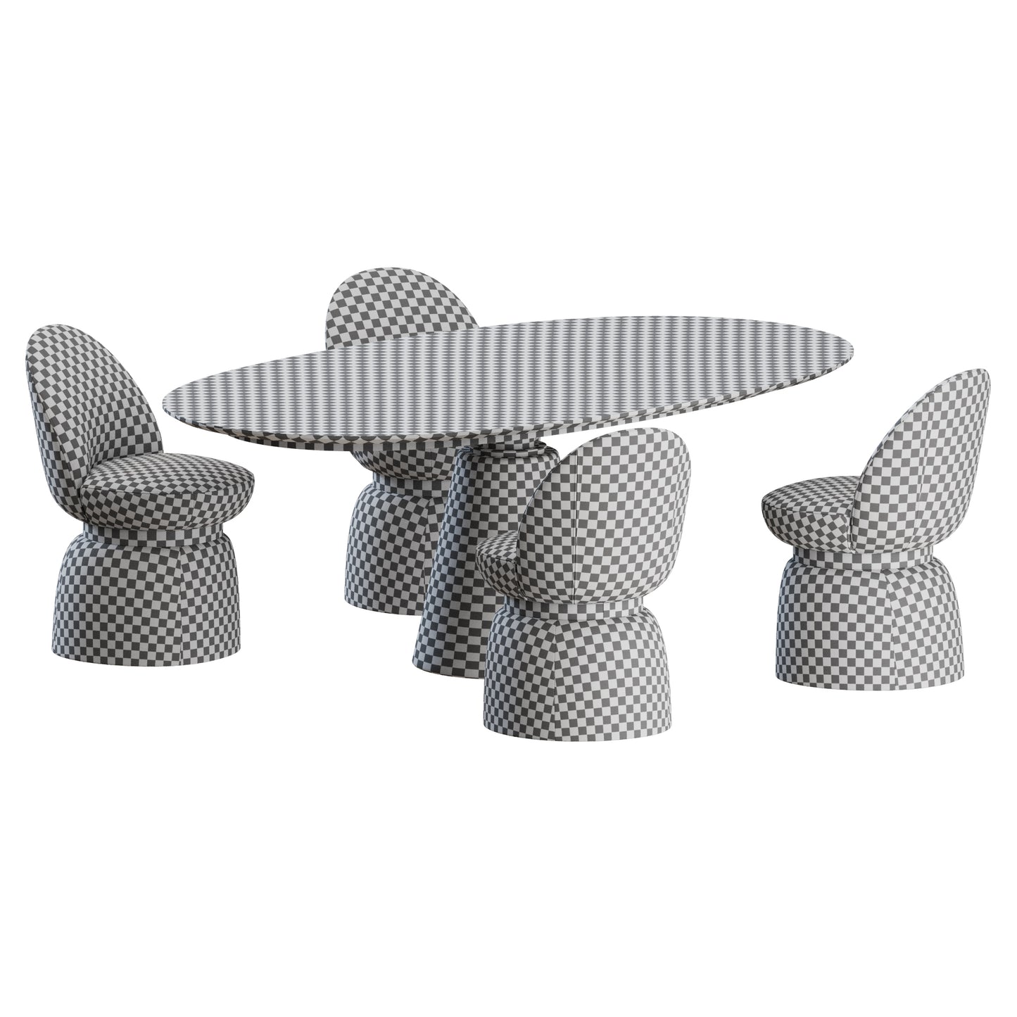 Lepli Chair Mesa Table by Poltrona Frau 3D Model