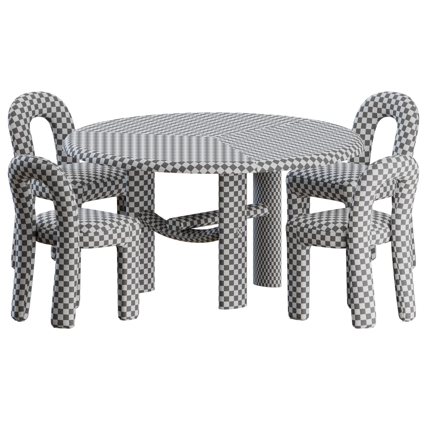 Litho Chair Milo Table by Pierre Frey 3D Model