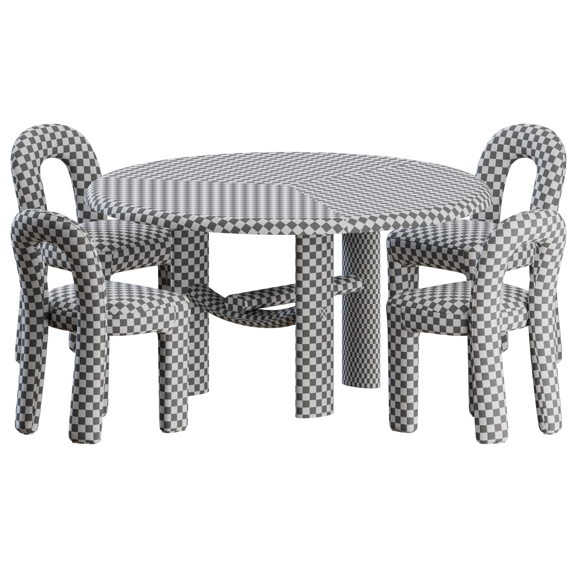 Litho Chair Milo Table by Pierre Frey 3D Model