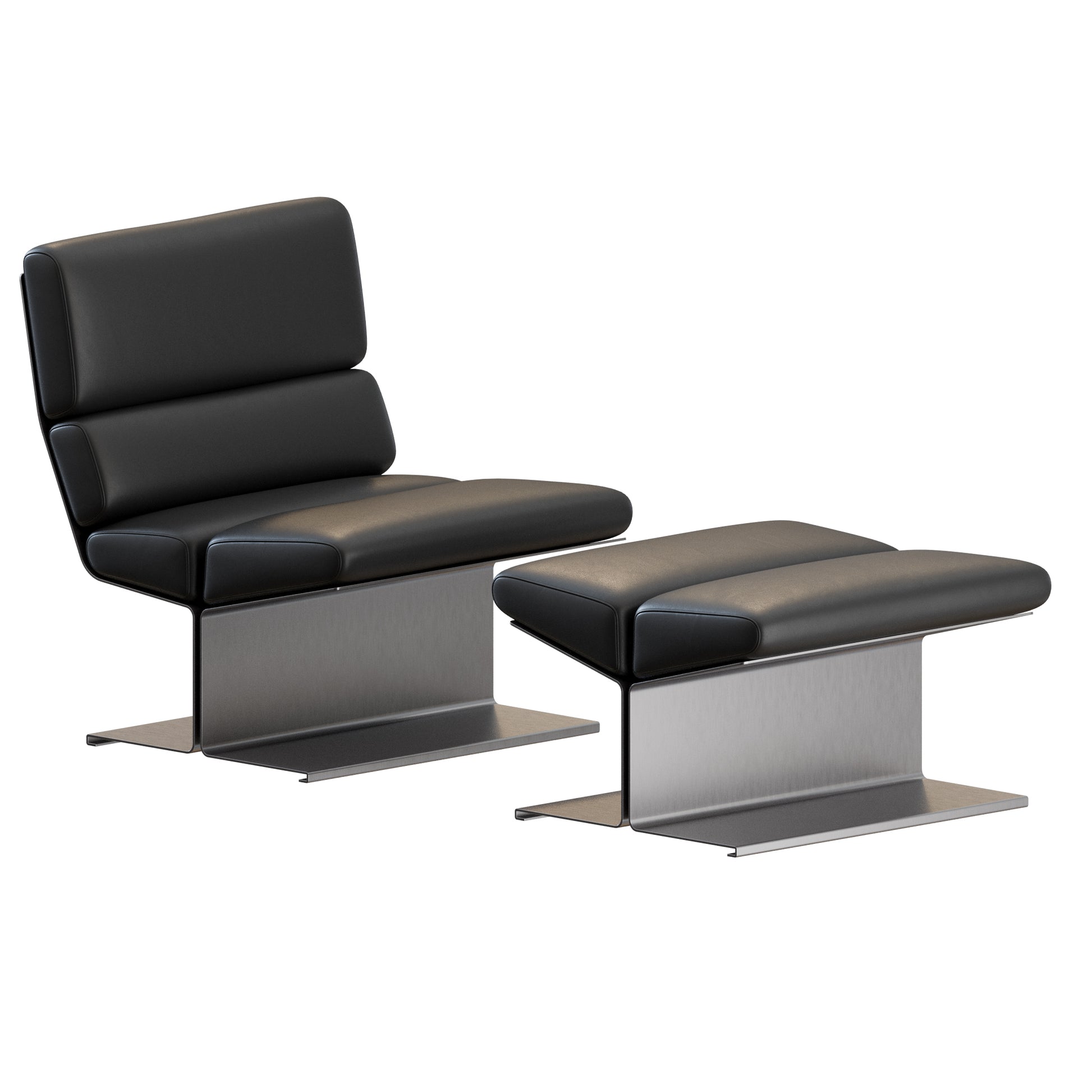 Lounge Chair by Paul Geoffroy for Uginox 3D Model