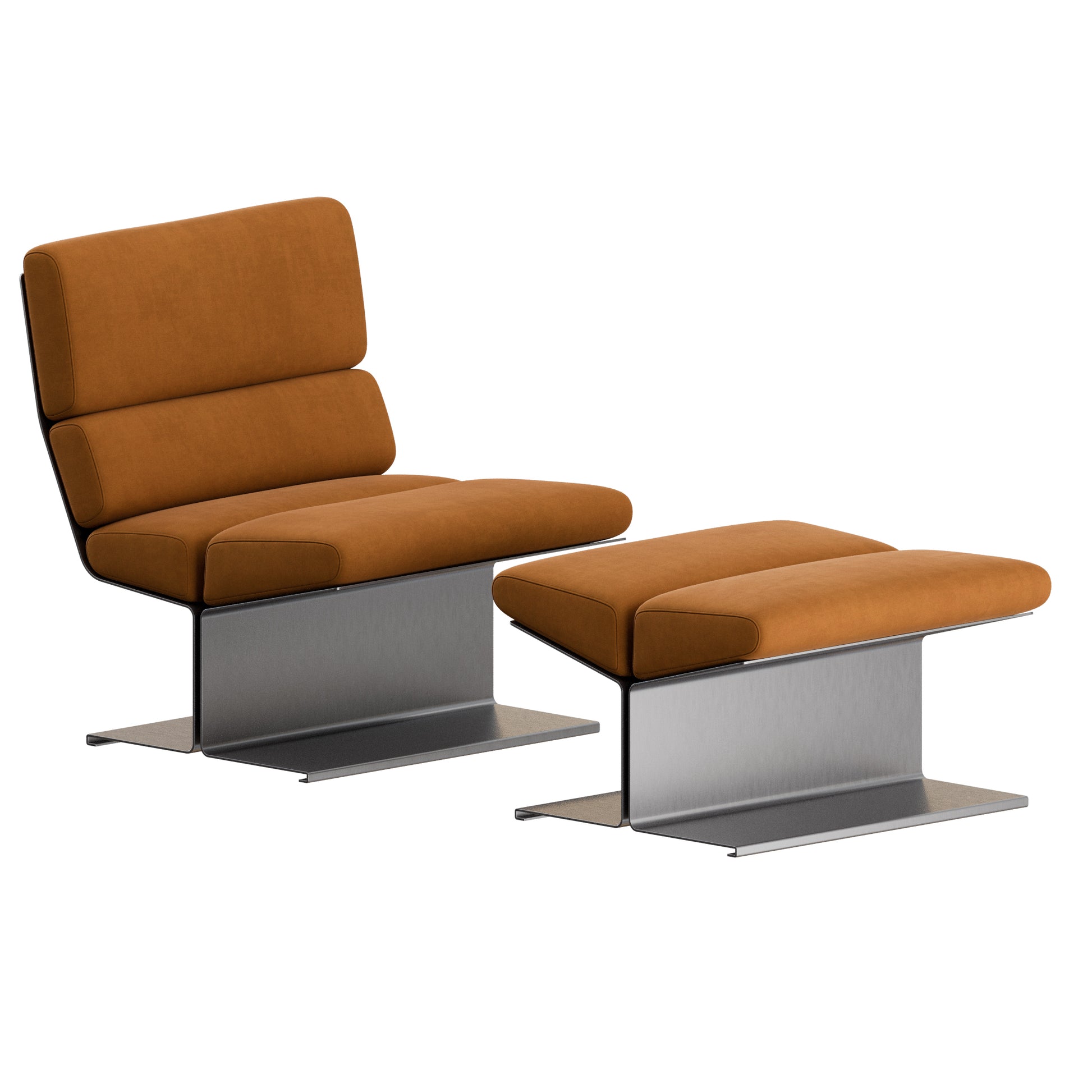 Lounge Chair by Paul Geoffroy for Uginox 3D Model